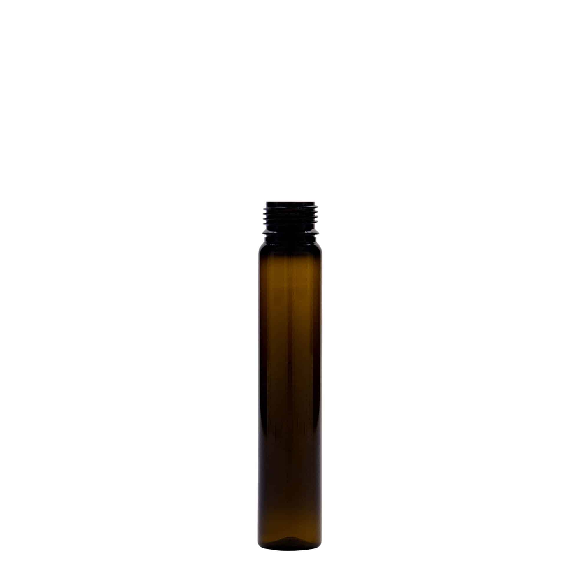 25 ml rurka PET, tworzywo sztuczne, brązowa, otwór: zakrętka na gwint