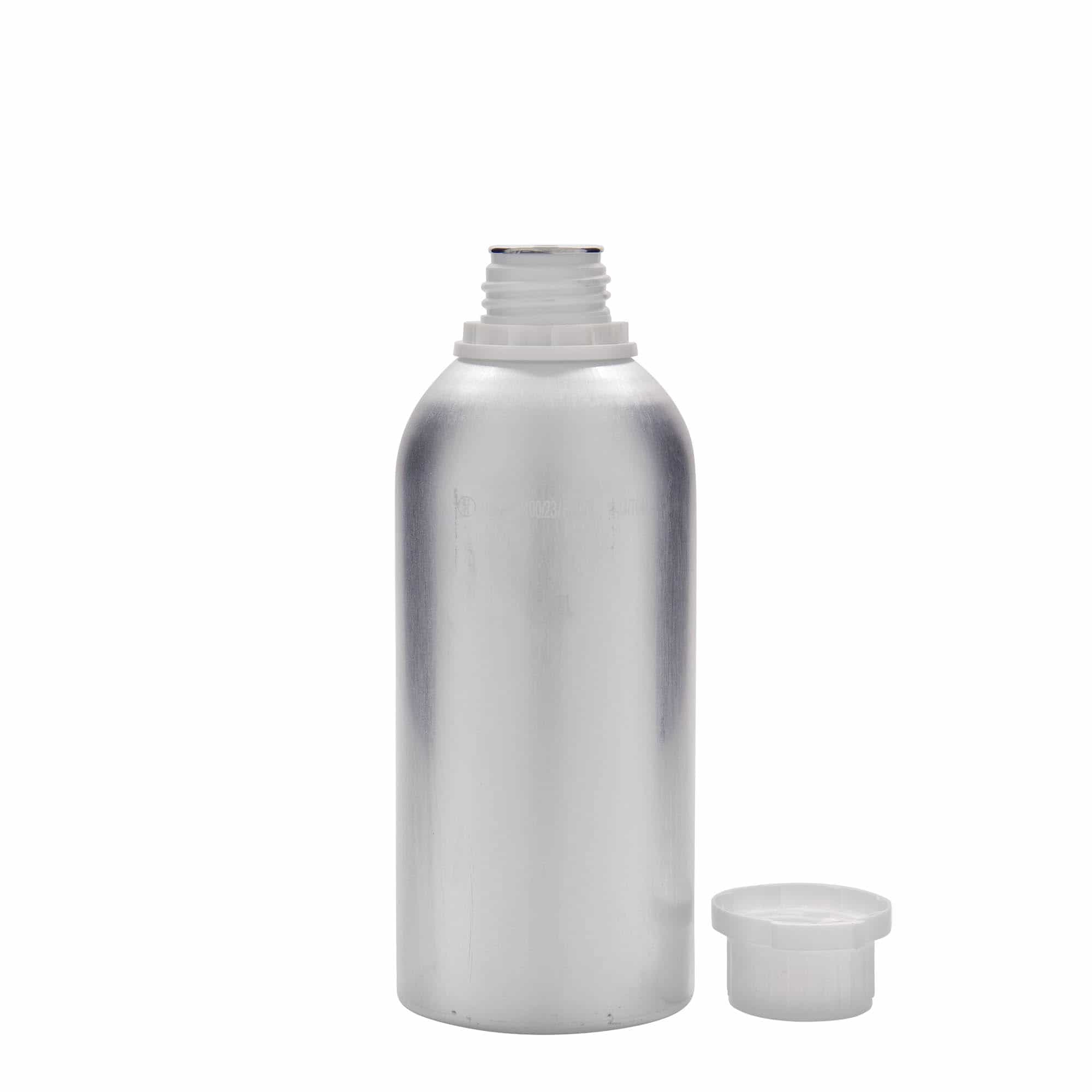 625 ml butelka aluminiowa, metalowa, kolor srebrny, zamknięcie: DIN 32