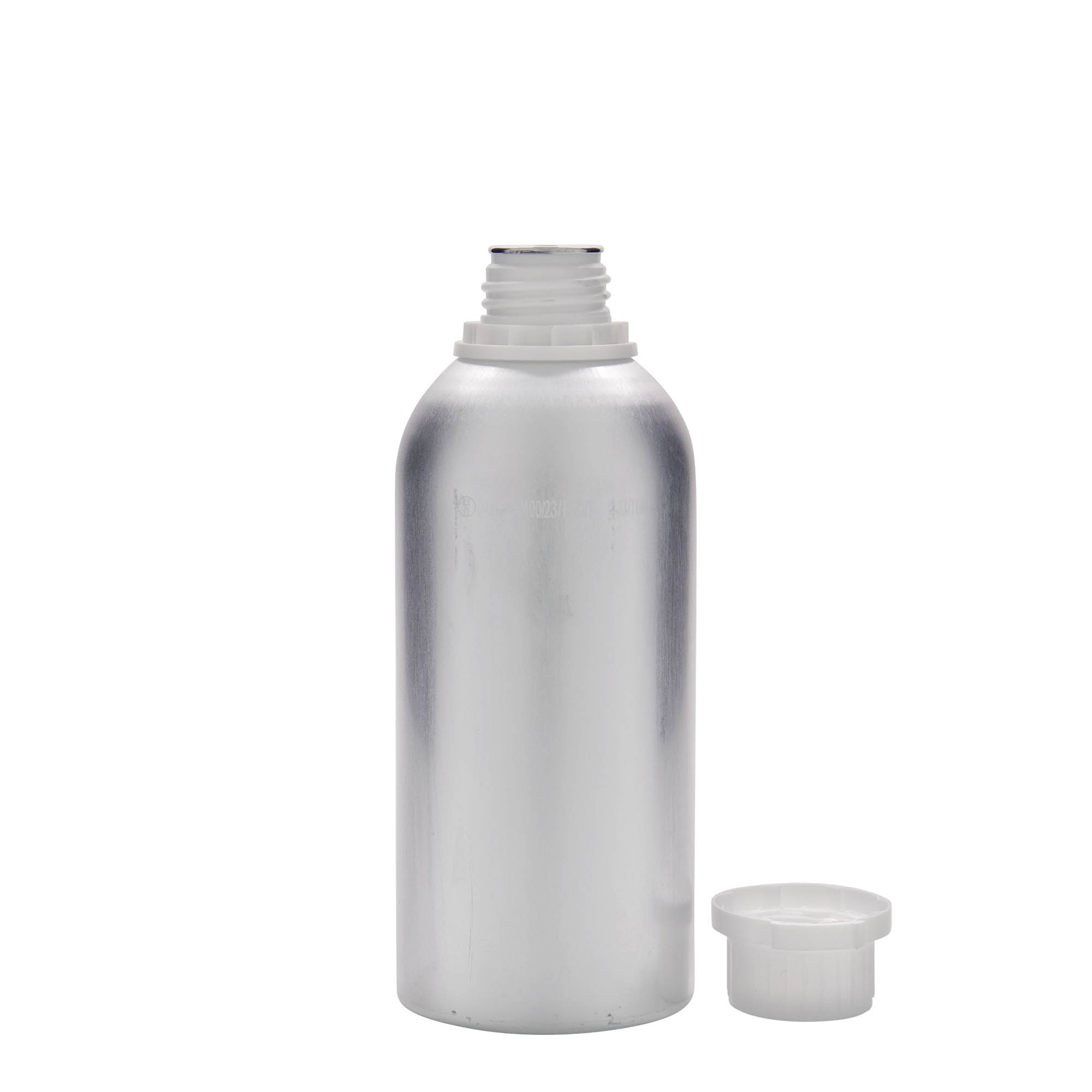 625 ml butelka aluminiowa, metal, srebrny, gwint: DIN 32