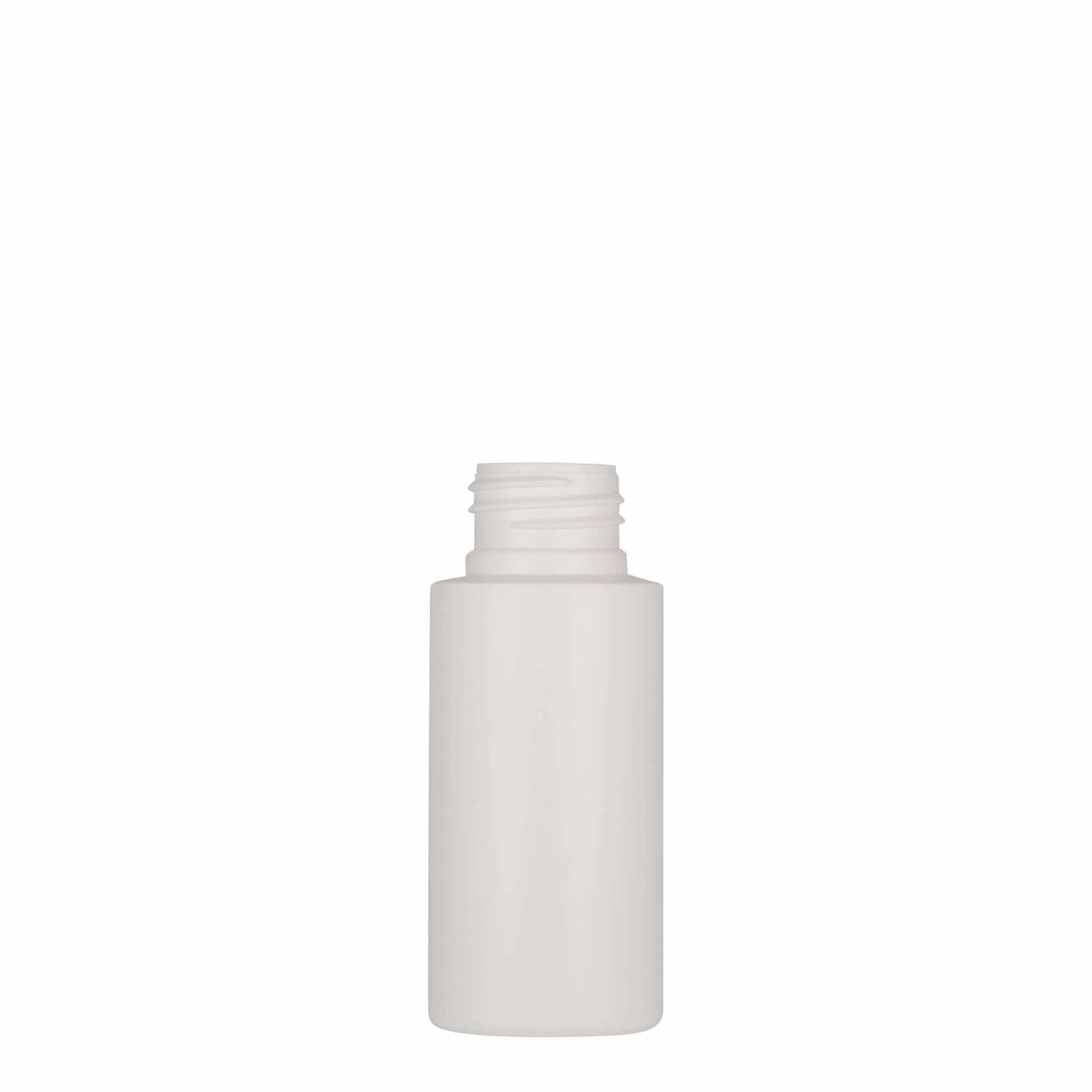 50 ml plastikowa butelka „Pipe”, HDPE, biała, gwint: 24/410
