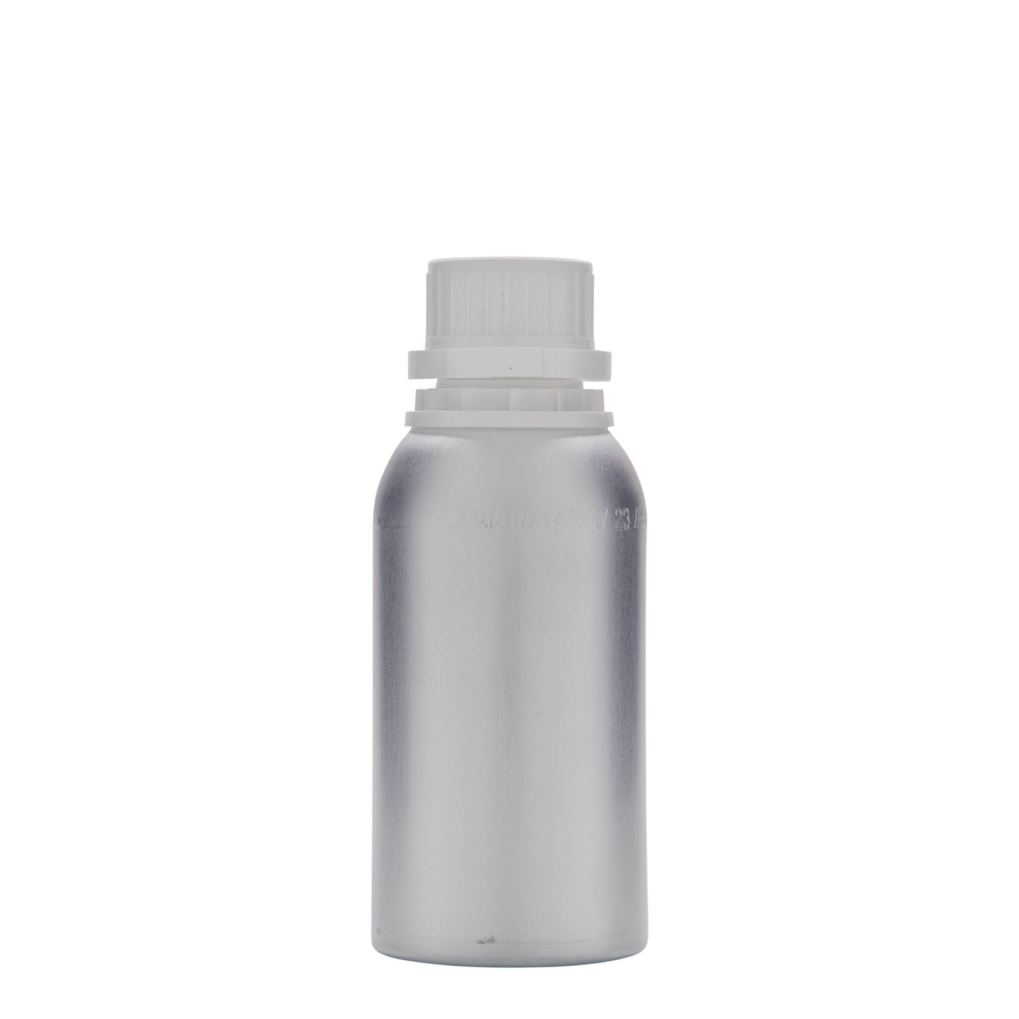 275 ml butelka aluminiowa, metal, srebrny, gwint: DIN 32