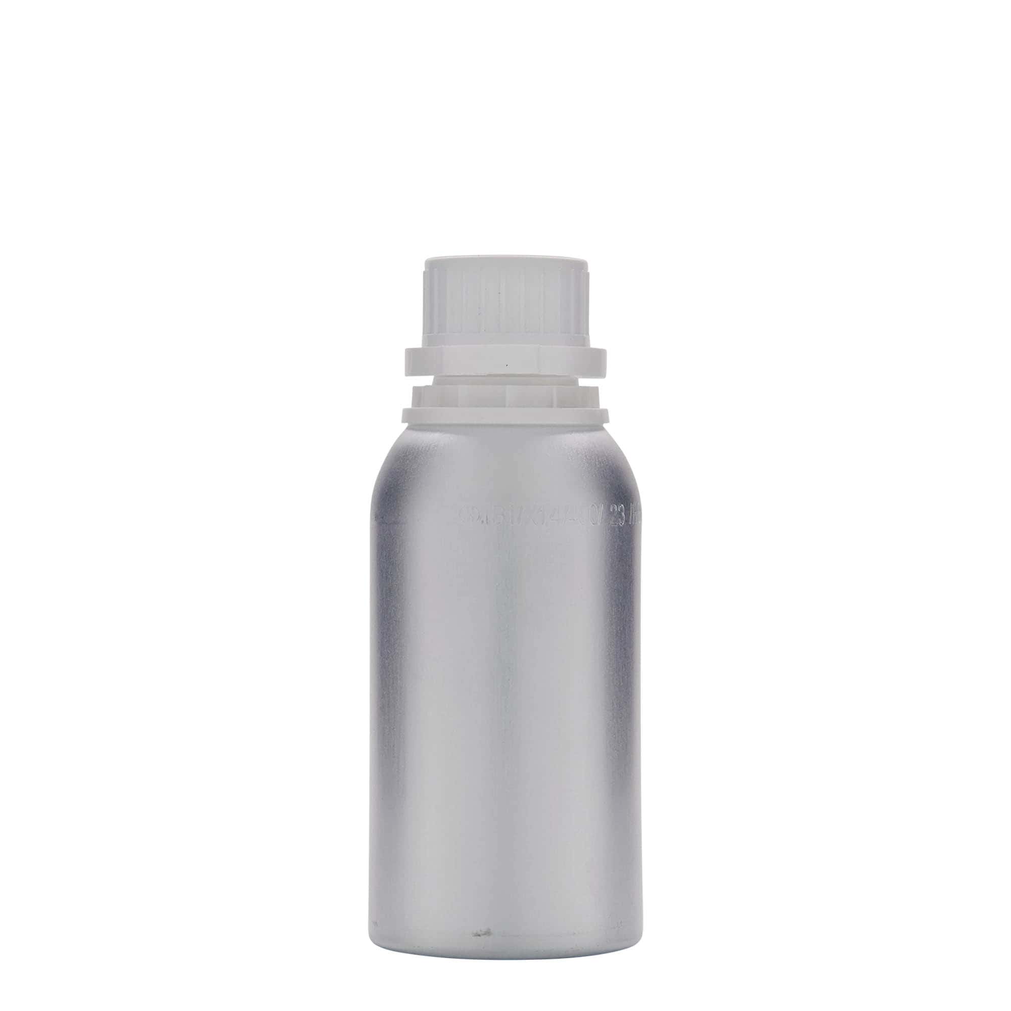 275 ml butelka aluminiowa, metal, srebrny, gwint: DIN 32