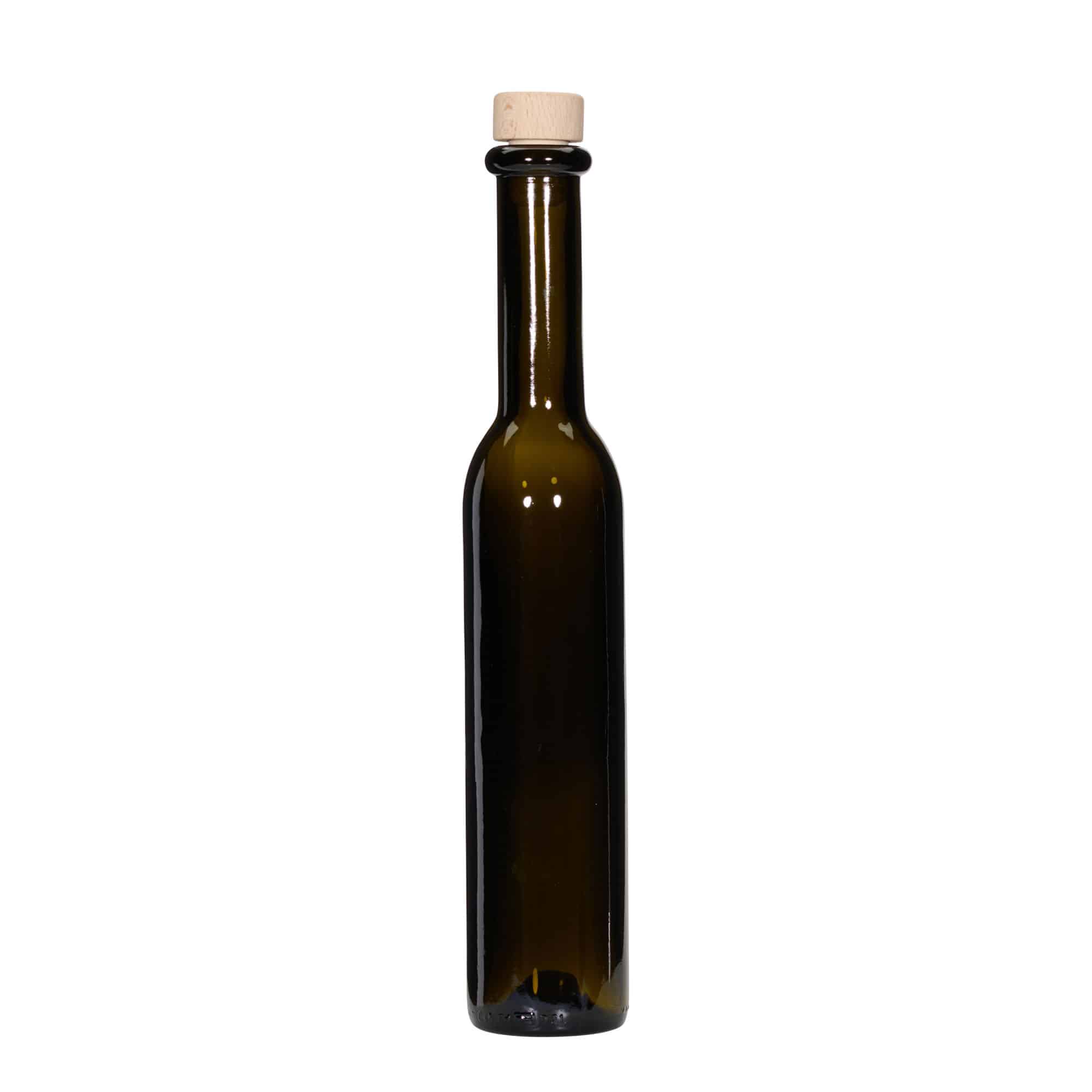 250 ml butelka szklana 'Rocky', zielony antyczny, zamknięcie: korek