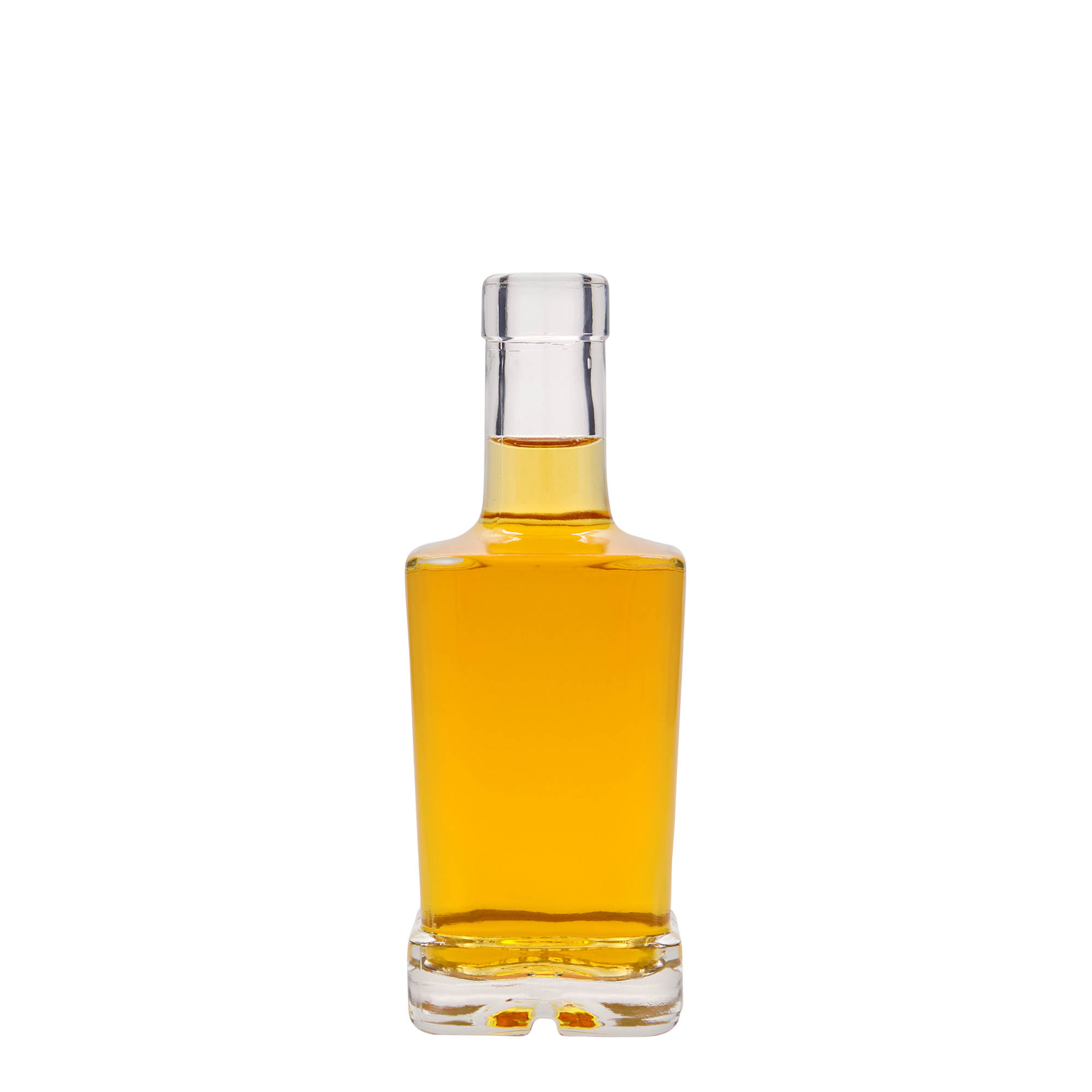 250 ml butelka szklana 'Rene', kwadratowa, szyjka: korek