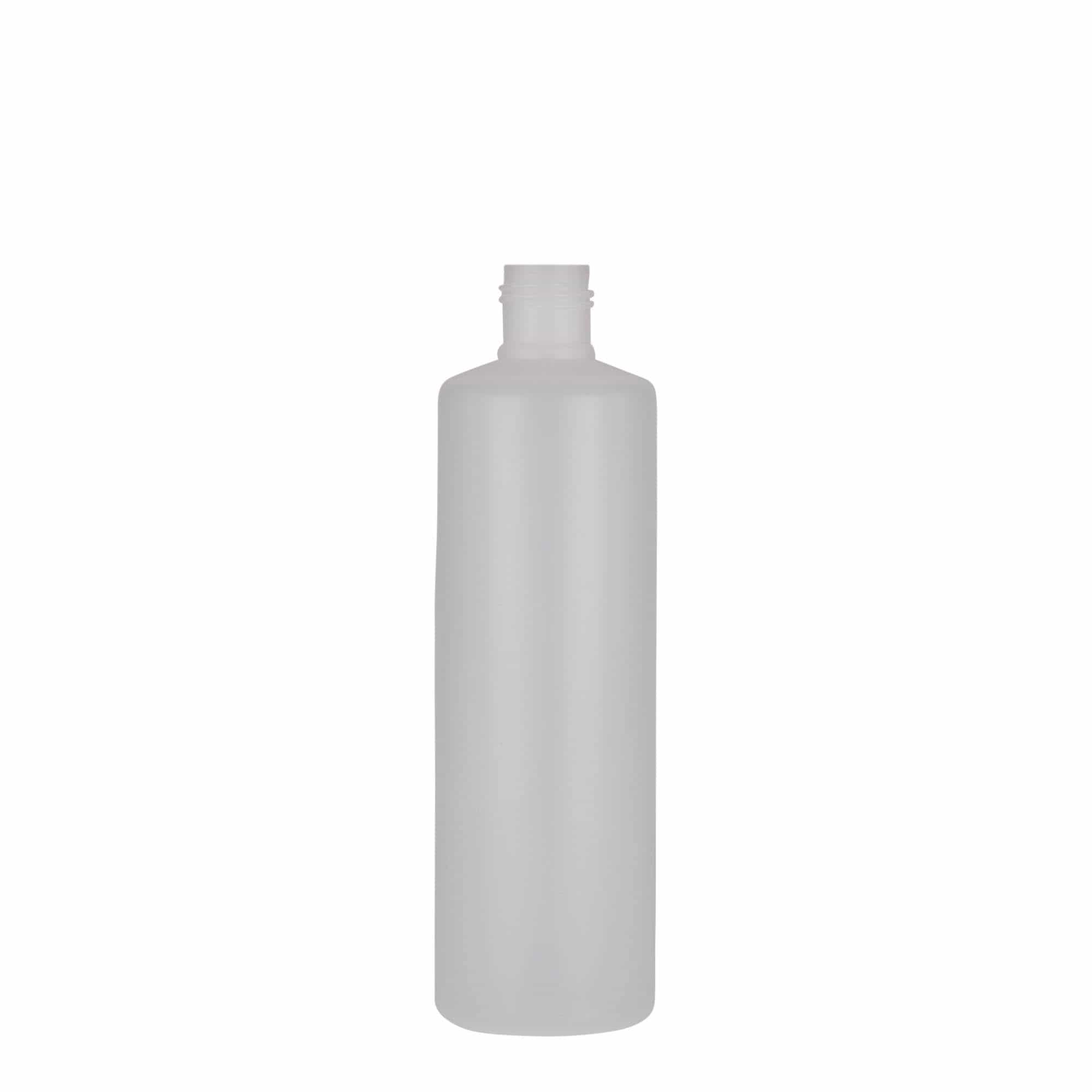 250 ml butelka okrągła, tworzywo sztuczne PE, kolor naturalny, zamknięcie: zakrętka