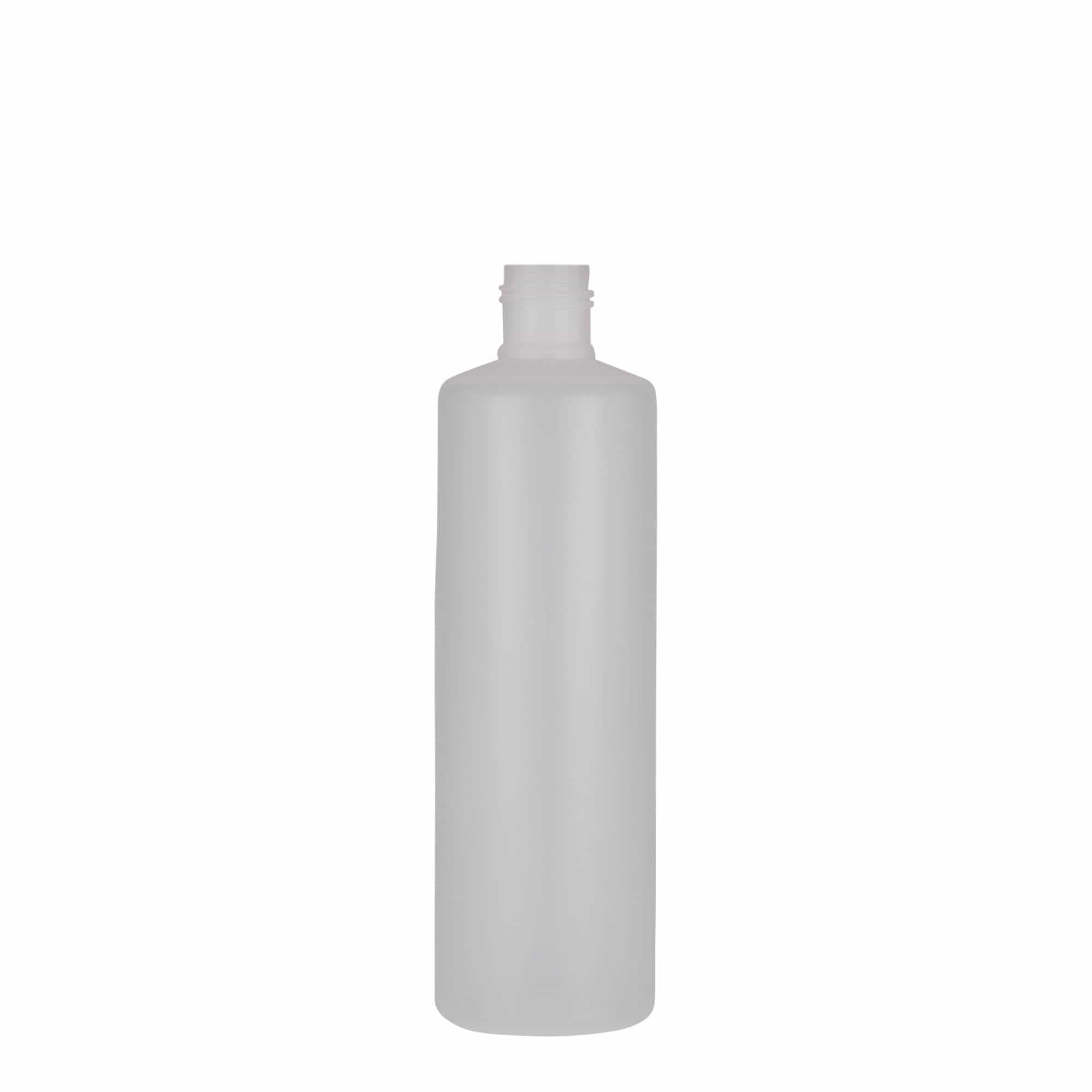 250 ml butelka okrągła, tworzywo PE, naturalna, wylot: zakrętka