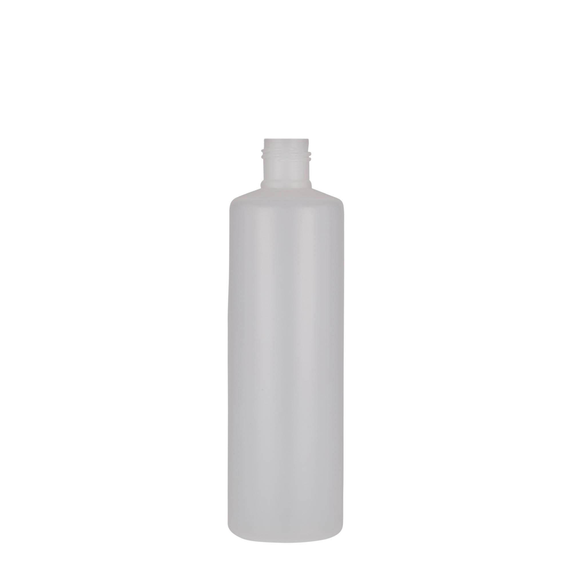 250 ml butelka okrągła, tworzywo PE, naturalna, wylot: zakrętka