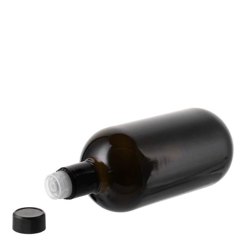 750 ml butelka na ocet/olej 'Biolio', szkło, kolor zielony antyczny, zamknięcie: DOP