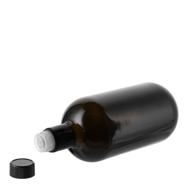 750 ml butelka na ocet/olej 'Biolio', szkło, antyczny zielony, wylot: DOP