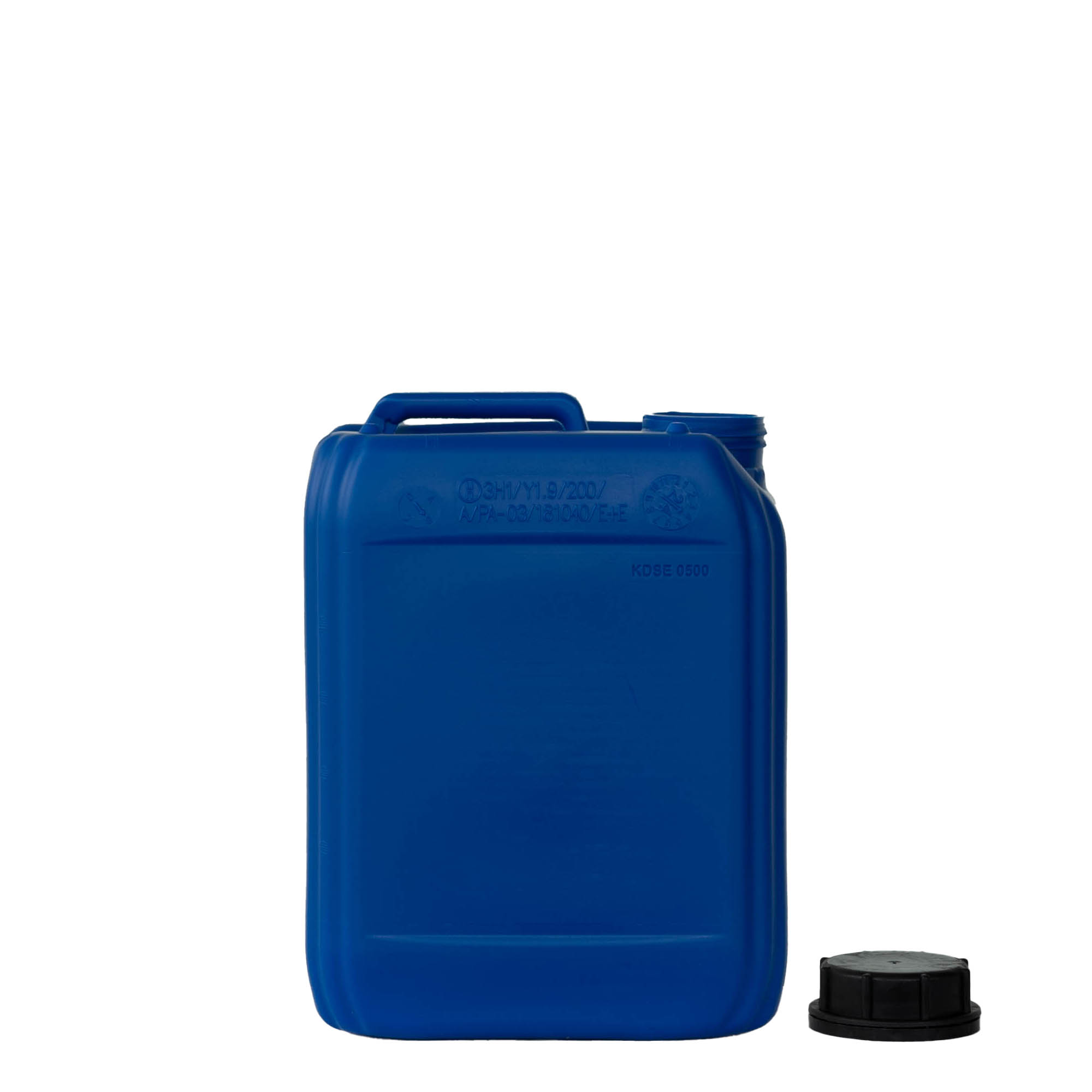 5 l kanister, prostokątny, tworzywo HDPE, niebieski, wylot: ND 55