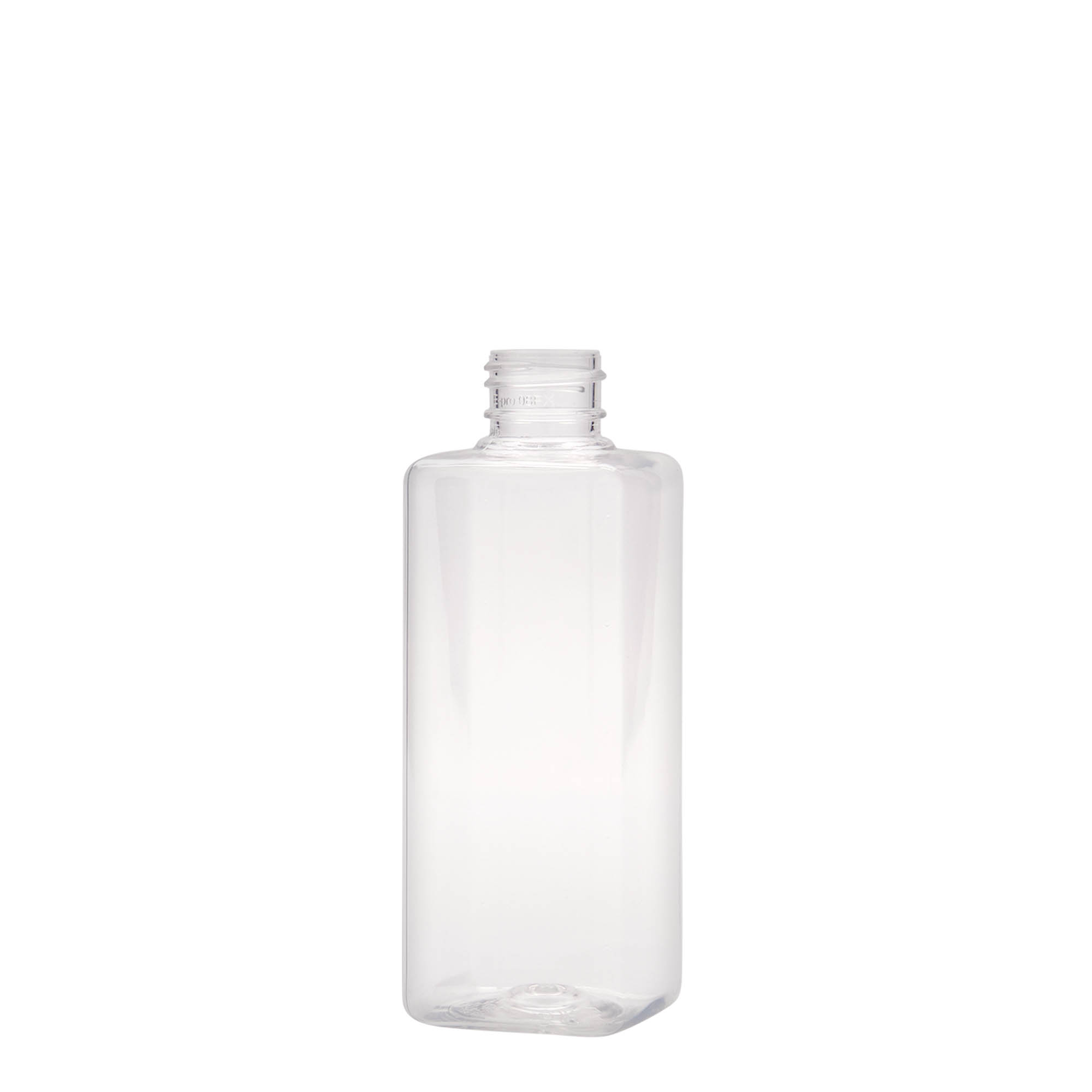 200 ml butelka PET „Karl”, kwadratowa, plastik, gwint: 24/410