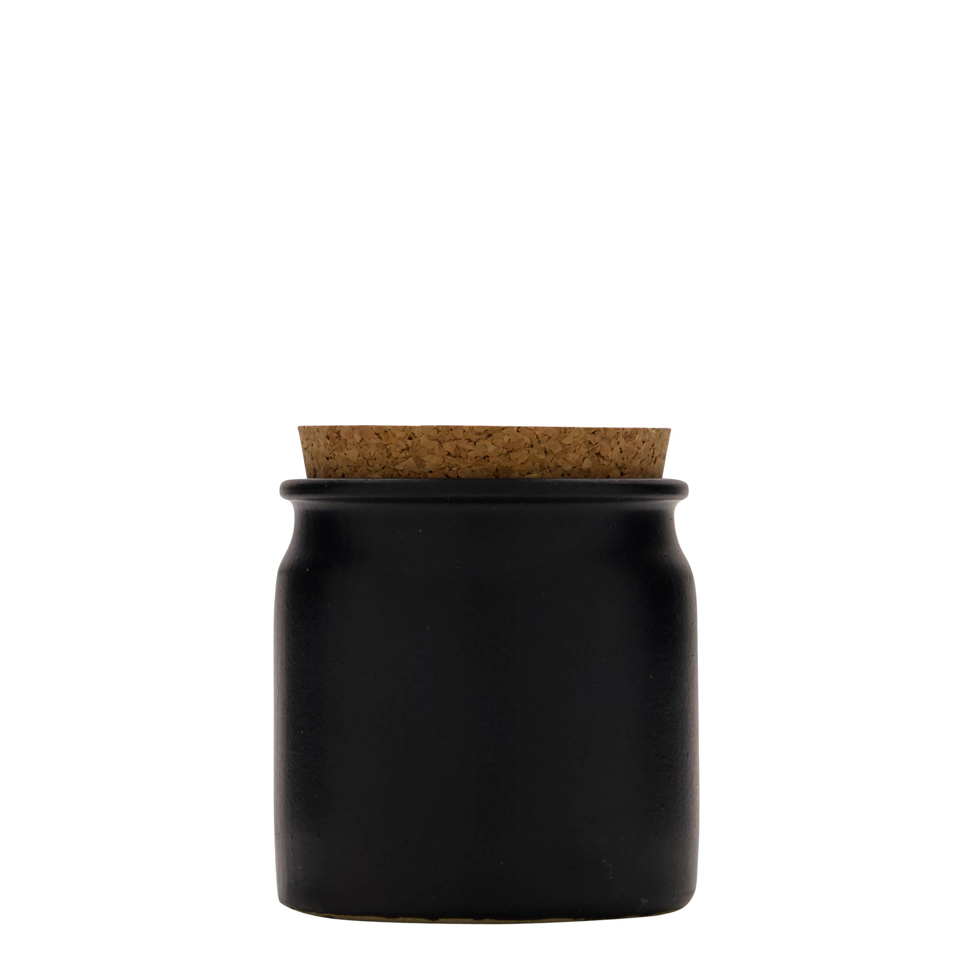 160 ml dzbanek kamionkowy, ceramika, czarny, szyjka: korek