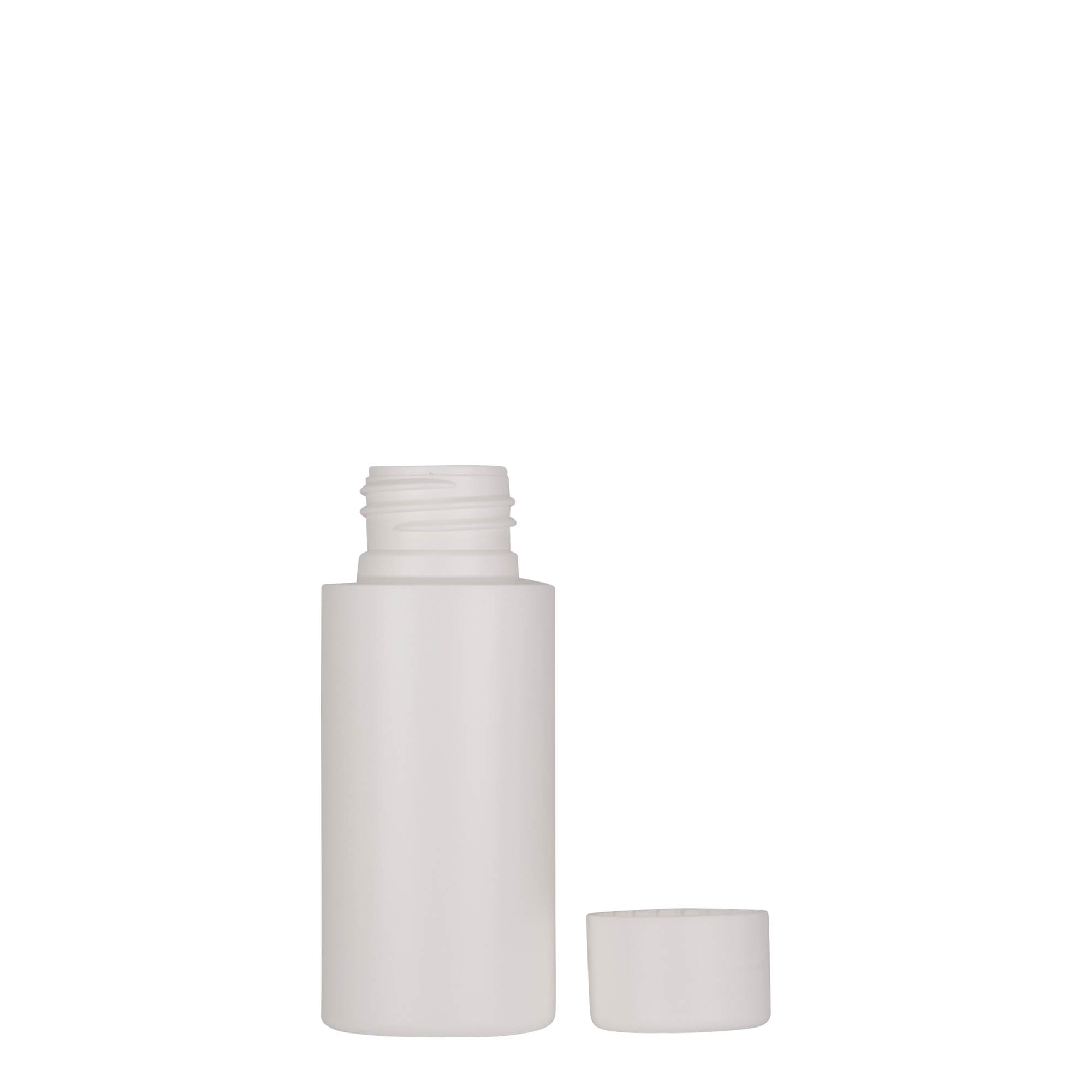50 ml butelka plastikowa 'Pipe', zielony HDPE, biały, gwint: 24/410