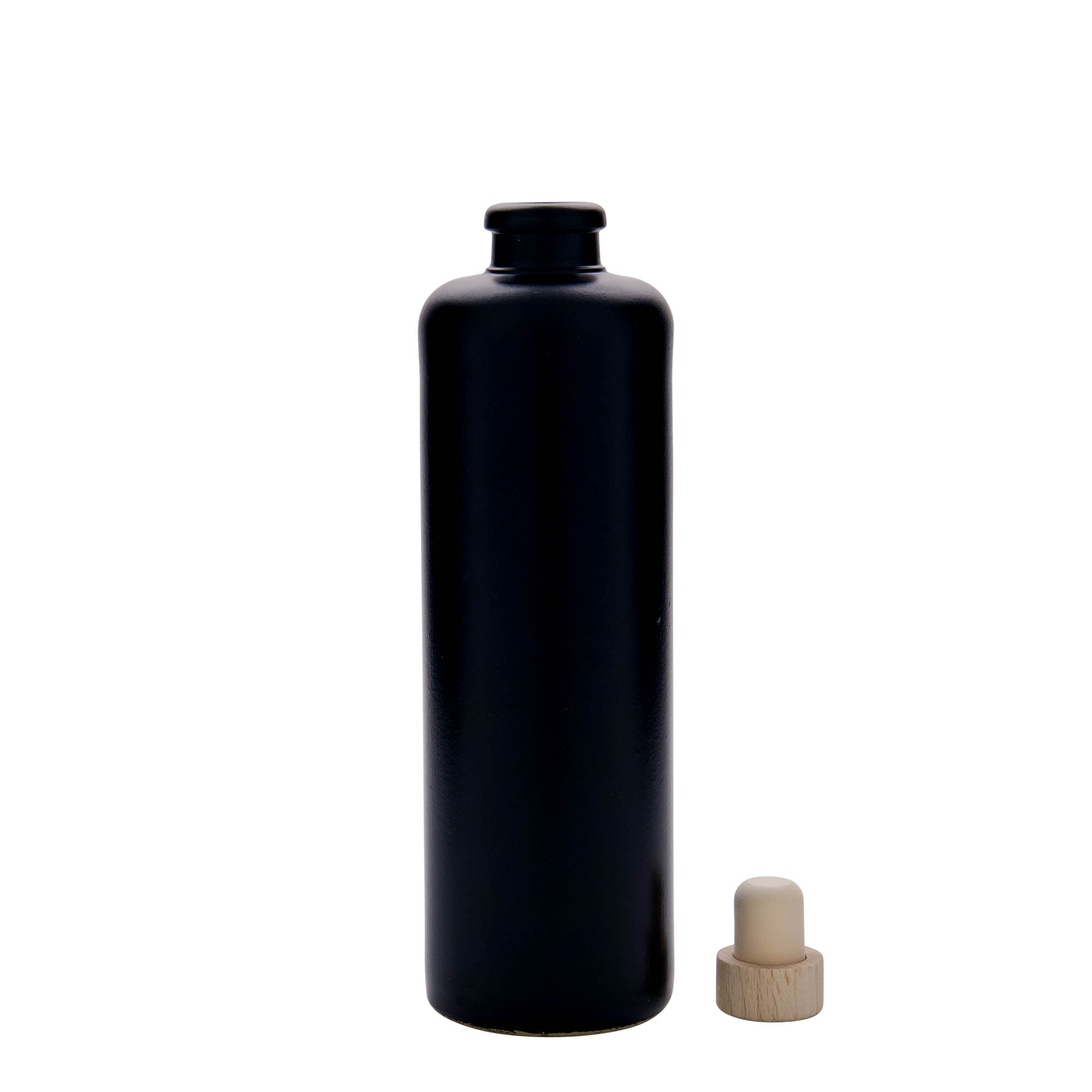 500 ml dzbanek do toniku, kamionka, czarny, wylot: korek