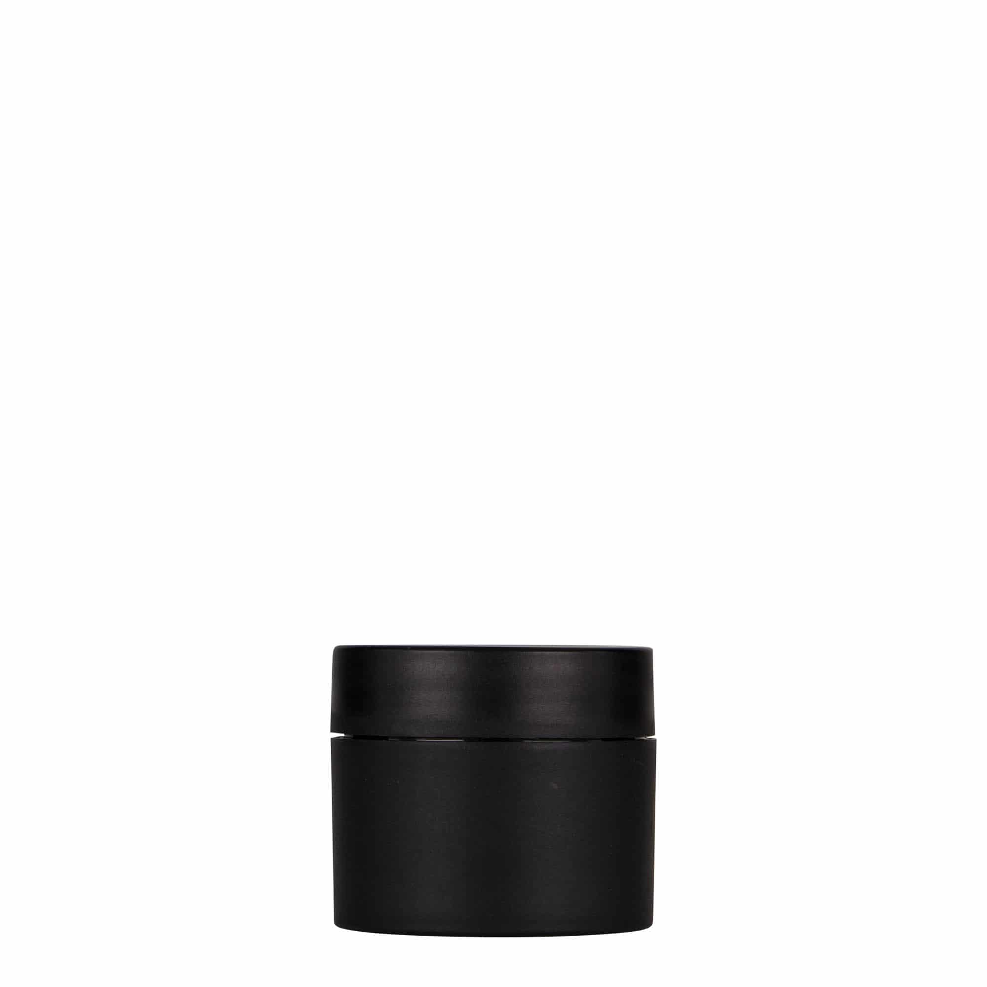 30 ml słoiczek z tworzywa sztucznego 'Antonella', PP, kolor czarny, zamknięcie: zakrętka