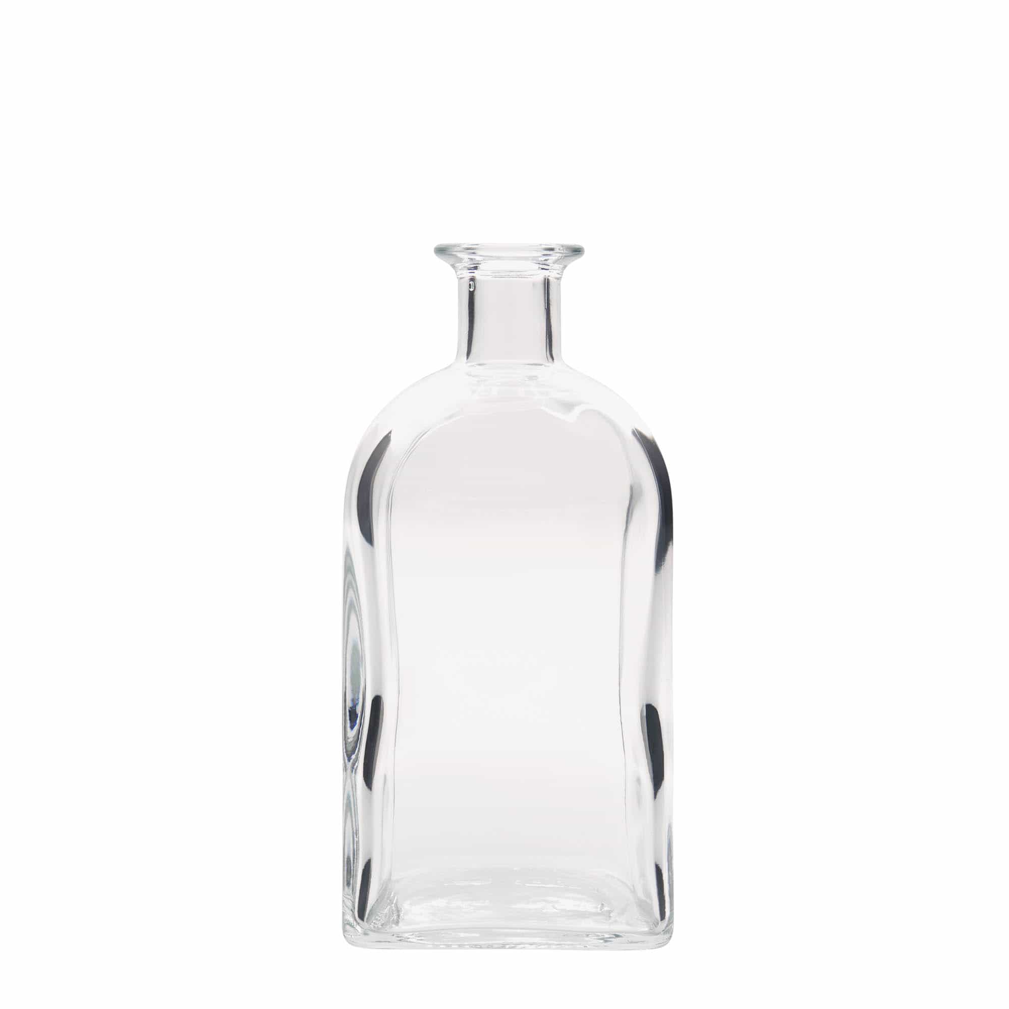 700 ml butelka szklana apteczna Carré, kwadratowa, zamknięcie: korek