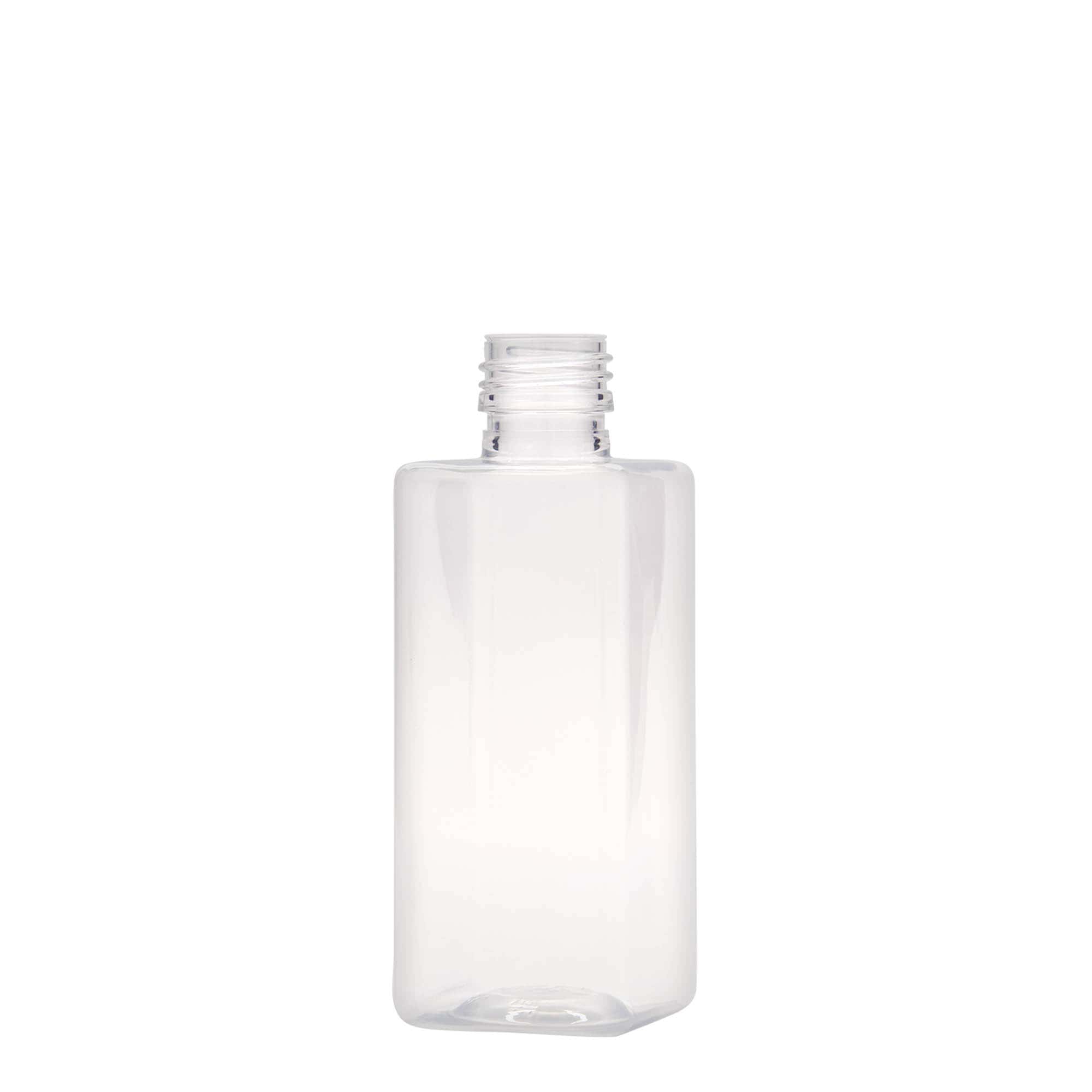 250 ml butelka PET „Karl”, kwadratowa, tworzywo sztuczne, gwint: PP 28