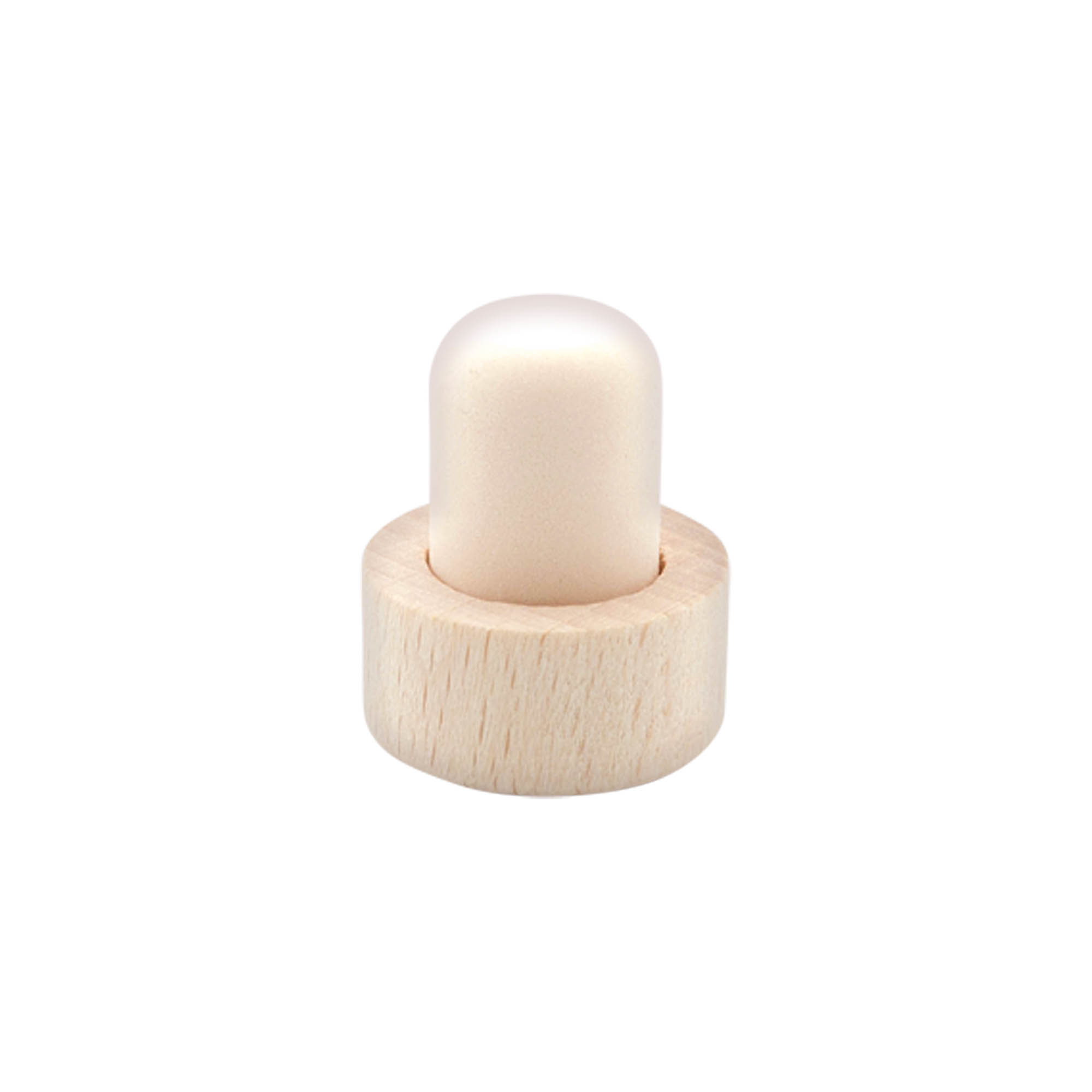 Korek z uchwytem 18 mm, drewno/plastik, do wylotu: korek