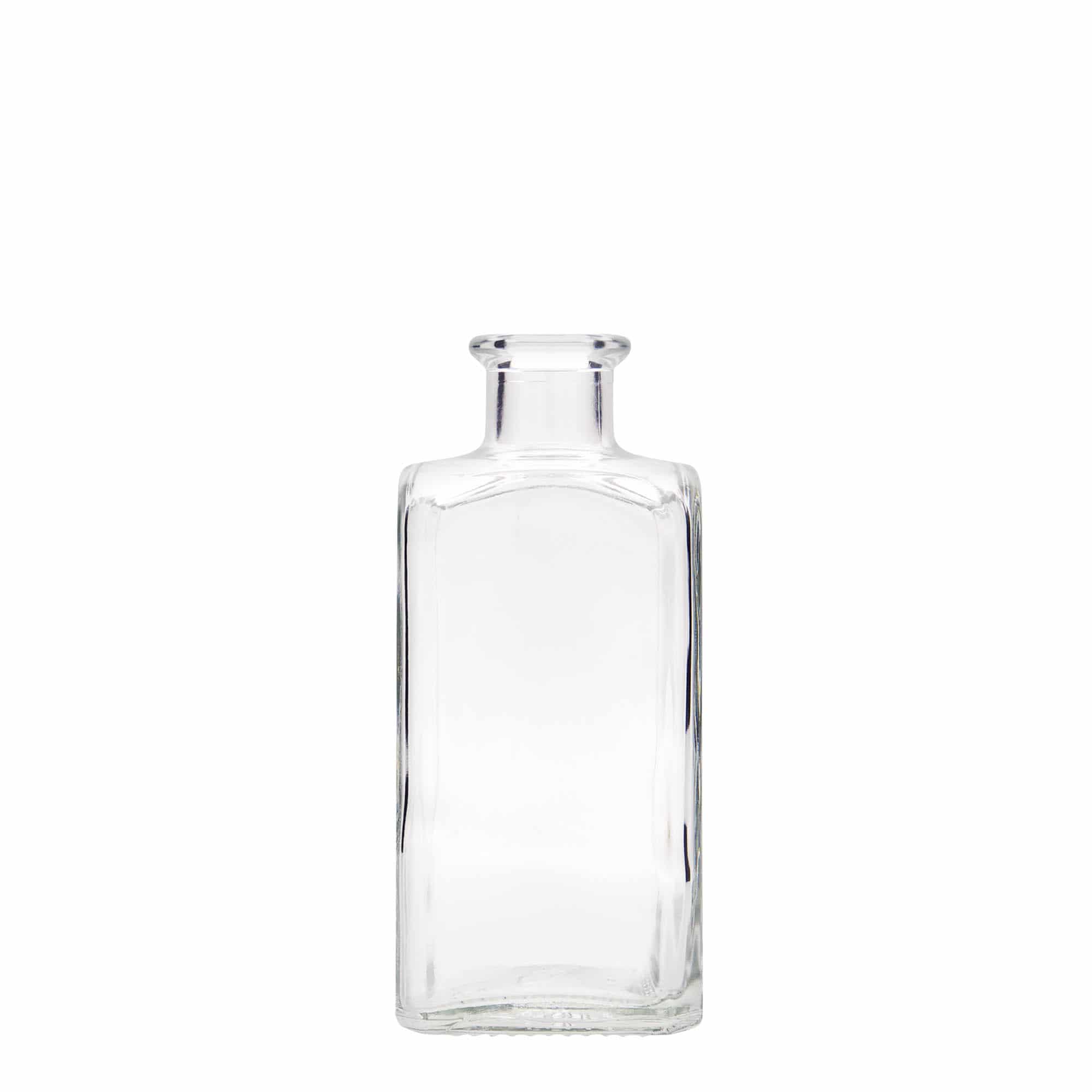 250 ml butelka szklana apteczna Carré, kwadratowa, zamknięcie: korek