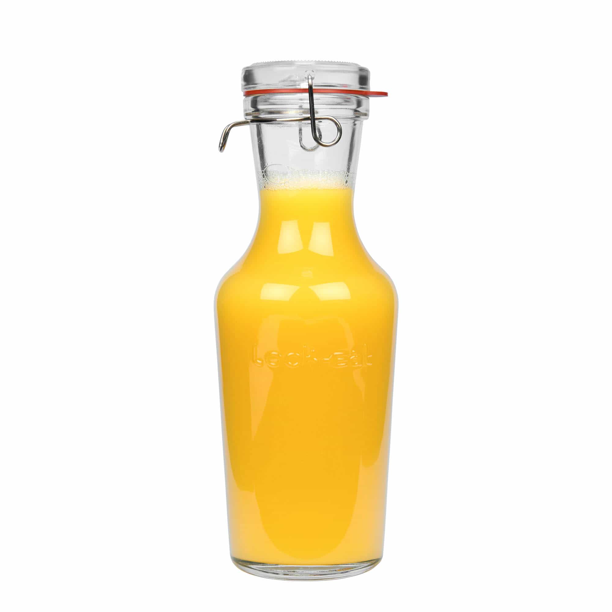 1000 ml szklana karafka 'Lock-Eat', zamknięcie: Zamknięcie pałąkowe