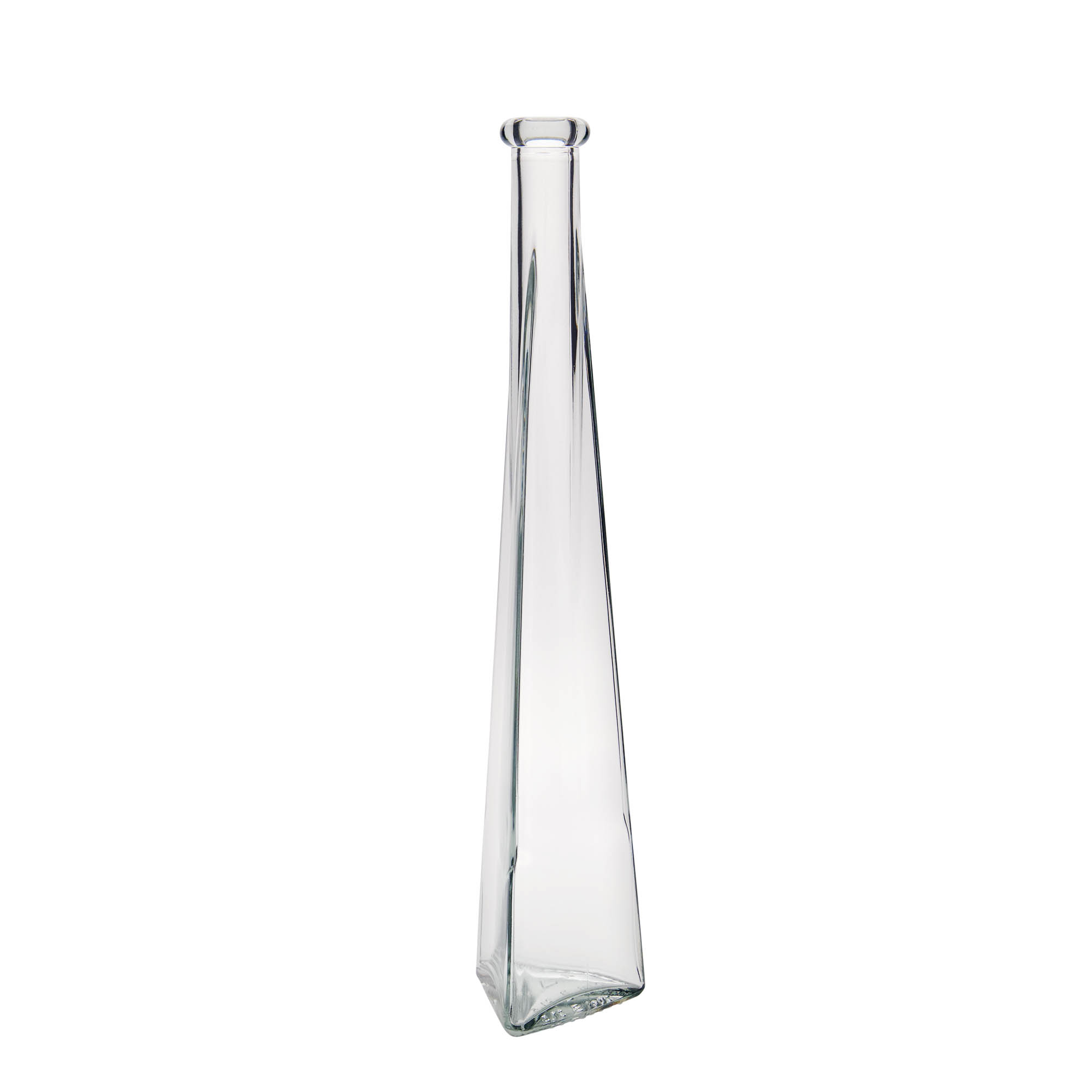 Butelka szklana 200 ml „Dama Triangolore”, trójkątna, otwór: korek Butelka szklana 200 ml „Dama Triangolore”, trójkątna, otwór: korek