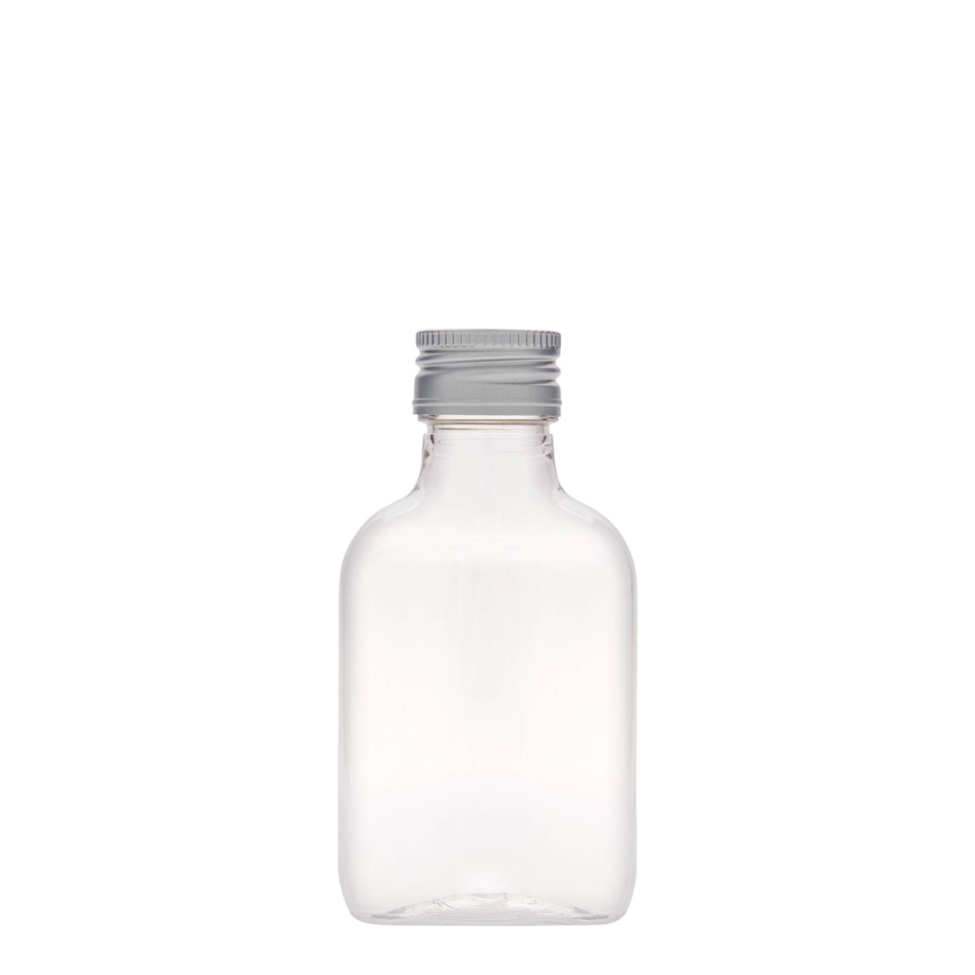 100 ml butelka kieszonkowa, owalna, tworzywo PET, gwint: PP 28