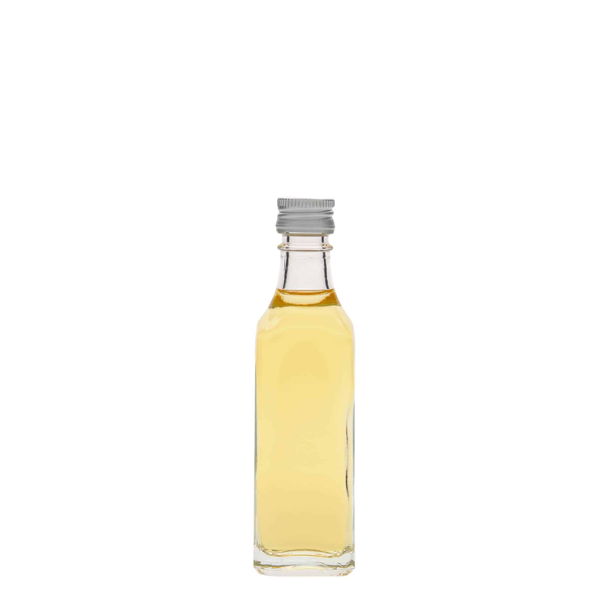 50 ml butelka szklana 'Siena', kwadratowa, gwint: PP 18