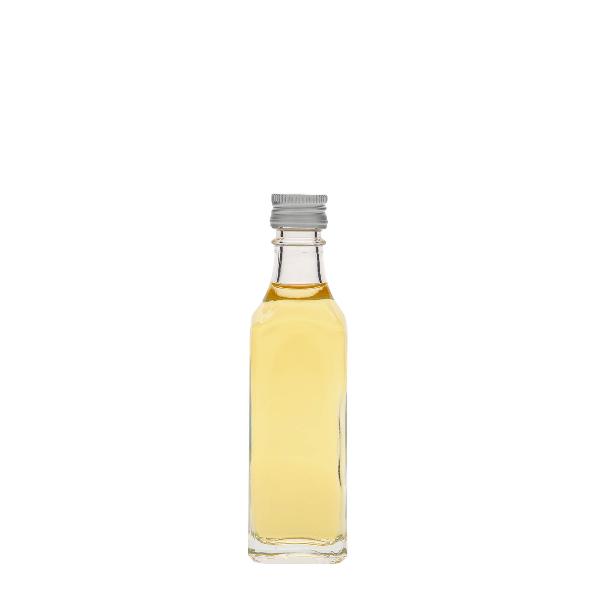 50 ml butelka szklana 'Siena', kwadratowa, gwint: PP 18 50 ml butelka szklana 'Siena', kwadratowa, gwint: PP 18