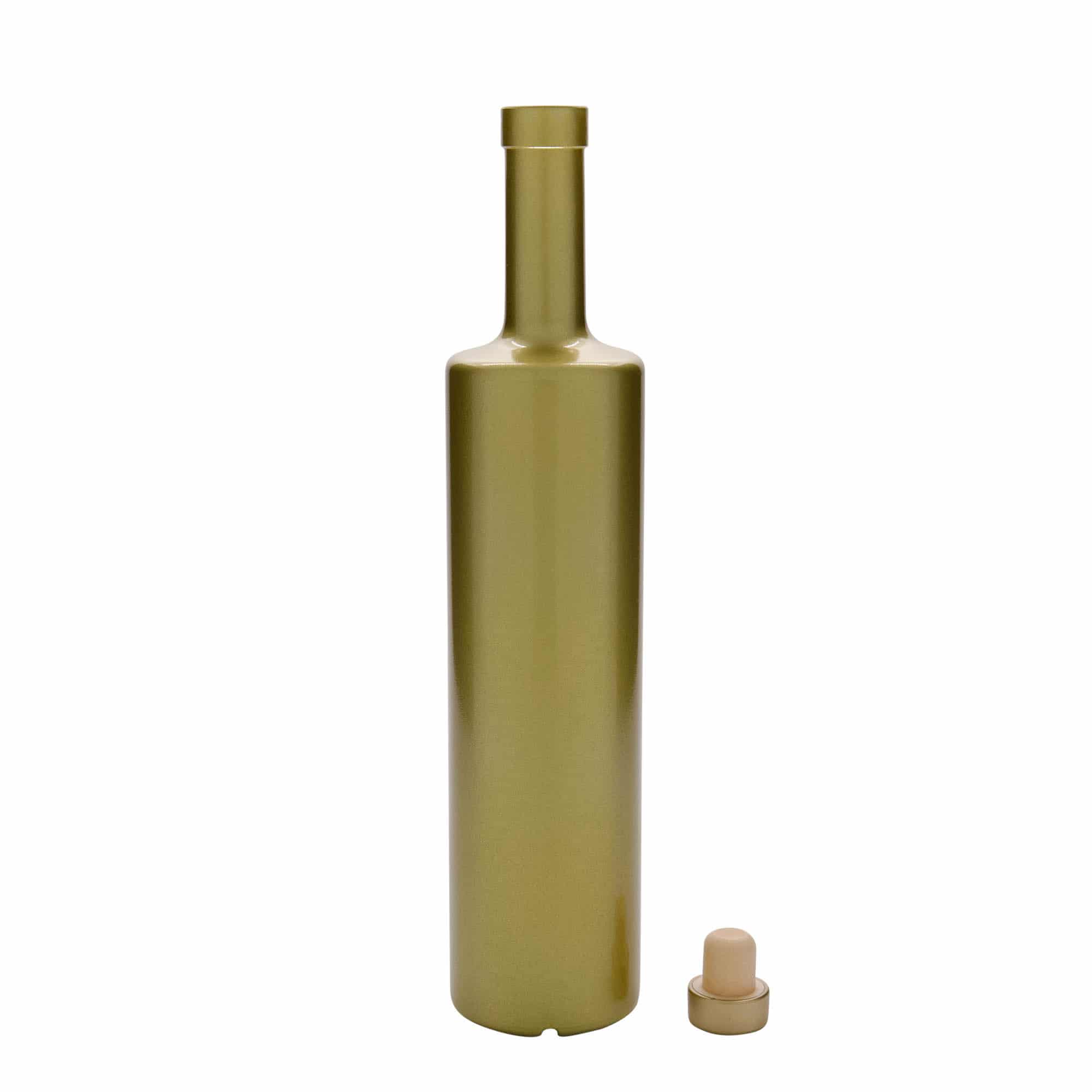 700 ml butelka szklana 'Centurio', kolor złoty, zamknięcie: korek