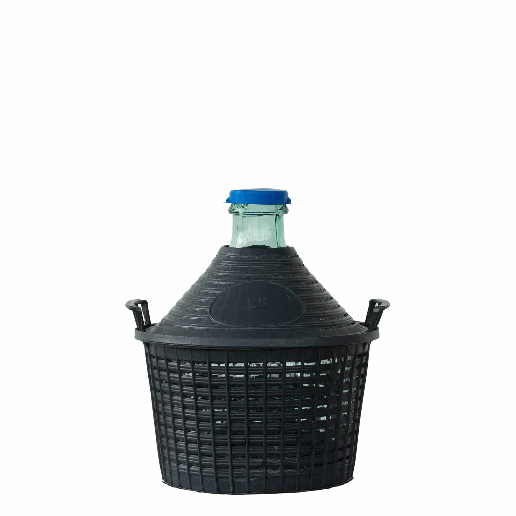 5 l butla balonowa z wąską szyjką, szkło, wylot: nakładana pokrywka