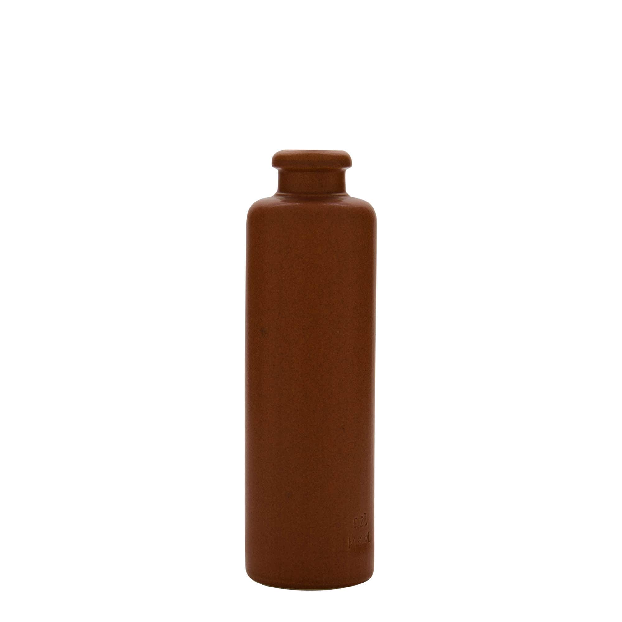 200 ml dzbanek do toniku, kamionka, czerwono-brązowy, wylot: korek