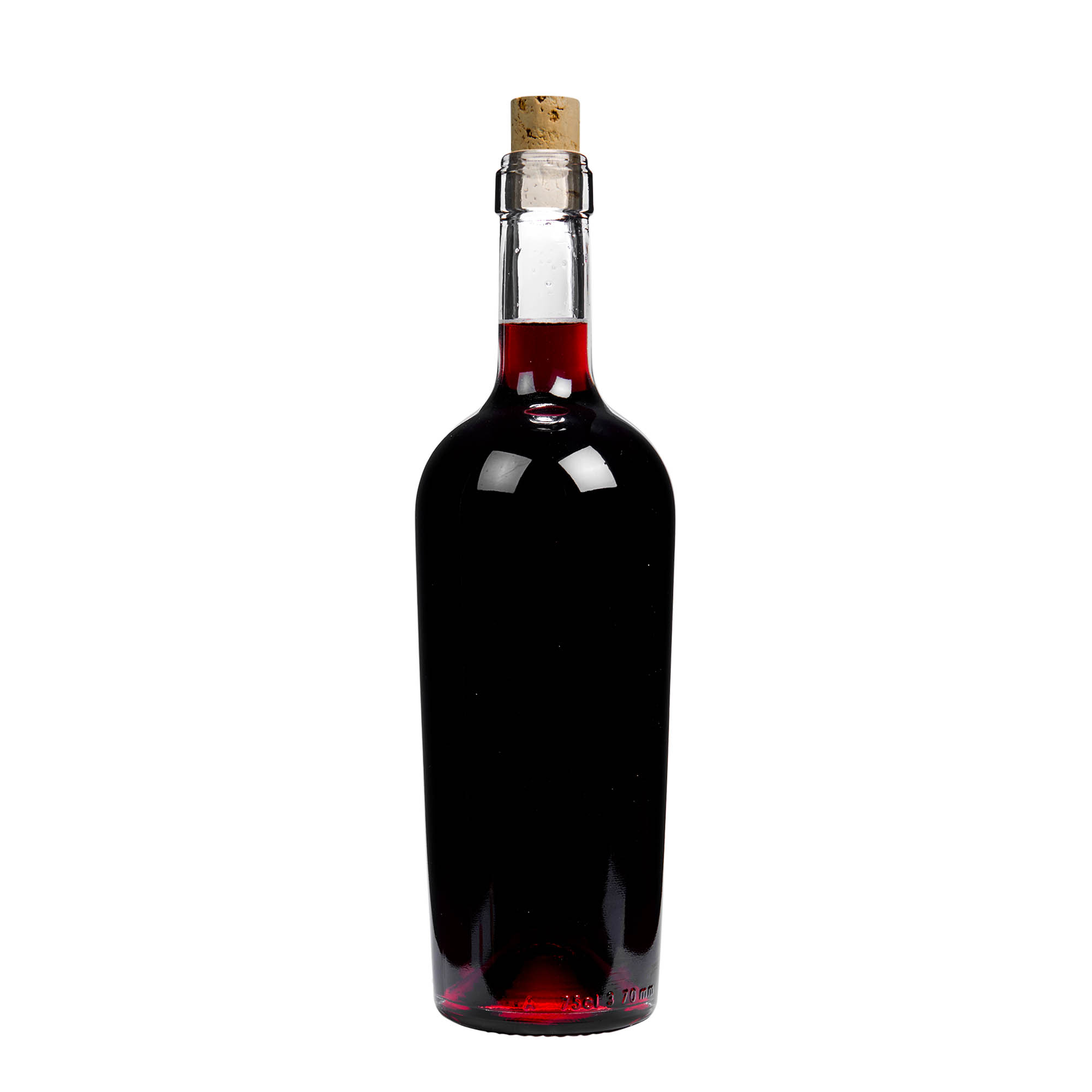 750 ml butelka wina 'Imperiale', korek na szyjce 750 ml butelka wina 'Imperiale', korek na szyjce