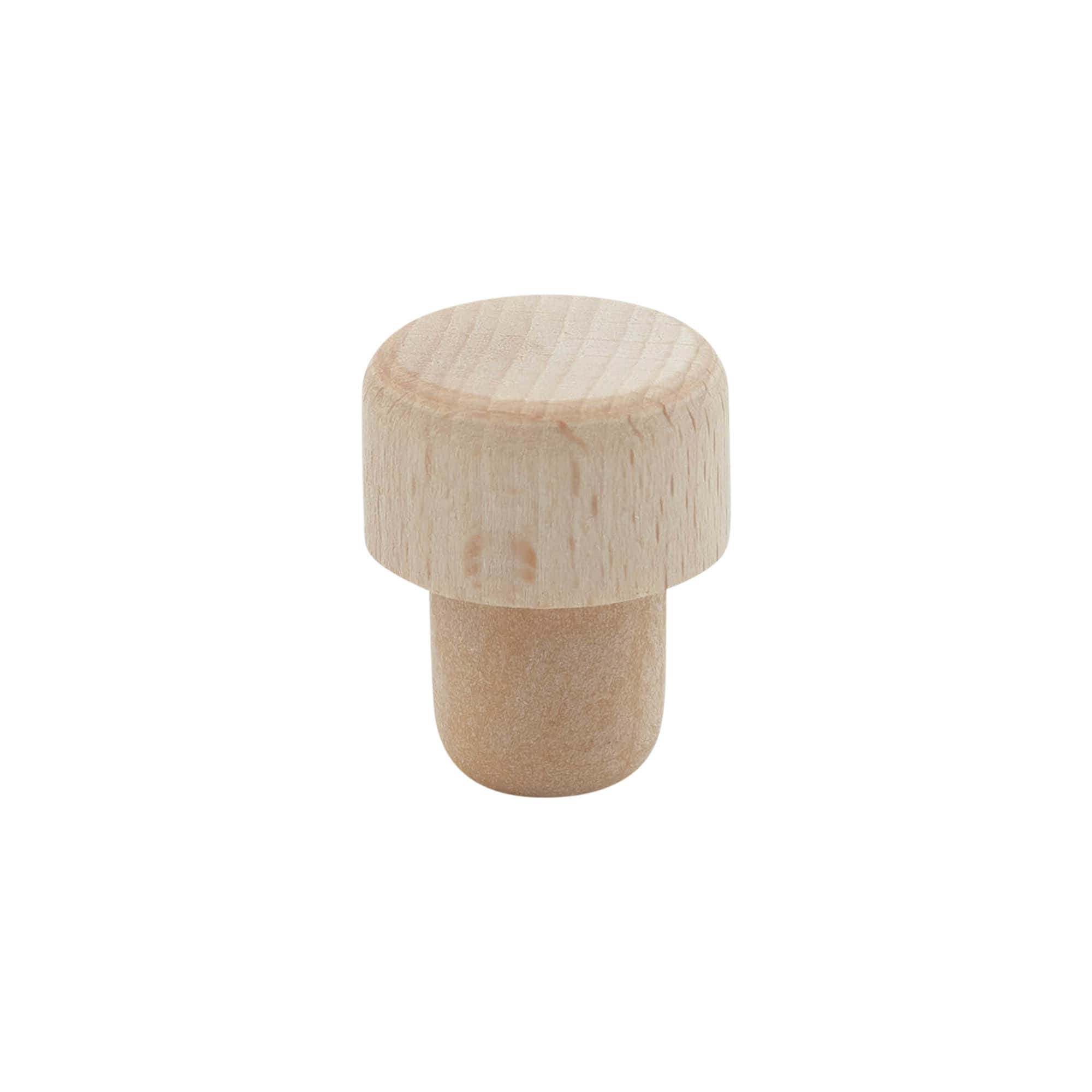 Korek z uchwytem z otworem dozującym 19 mm, drewno/plastik, beżowy, do wylotu: korek