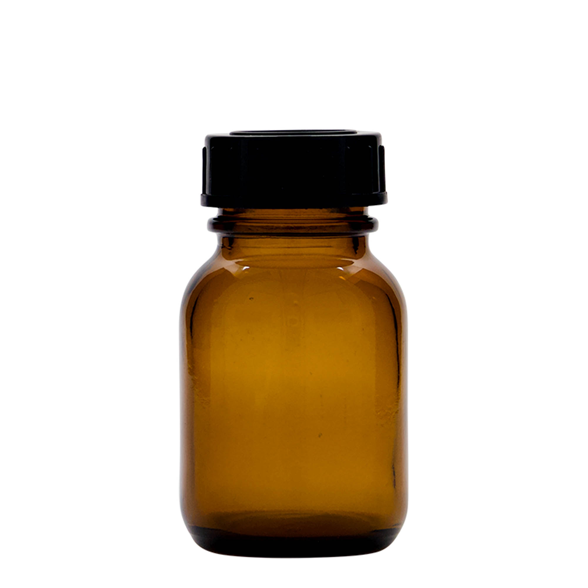 50 ml słoik z szeroką szyjką, brązowy, otwór: DIN 32