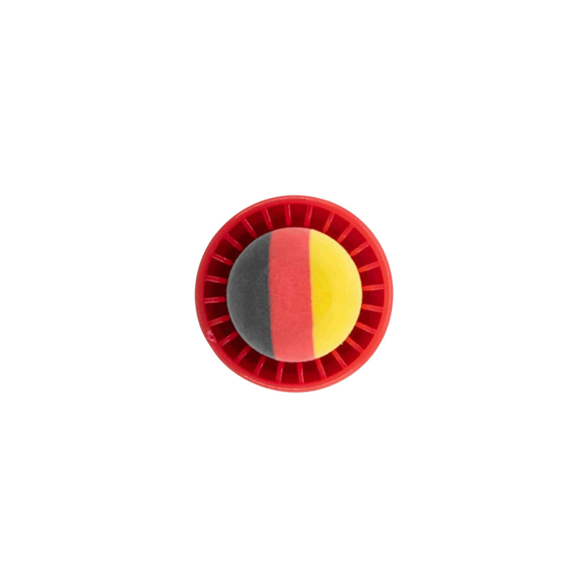 Korek do butelki 19 mm „Deutschland”, plastik, wielokolorowy, do szyjki: korek