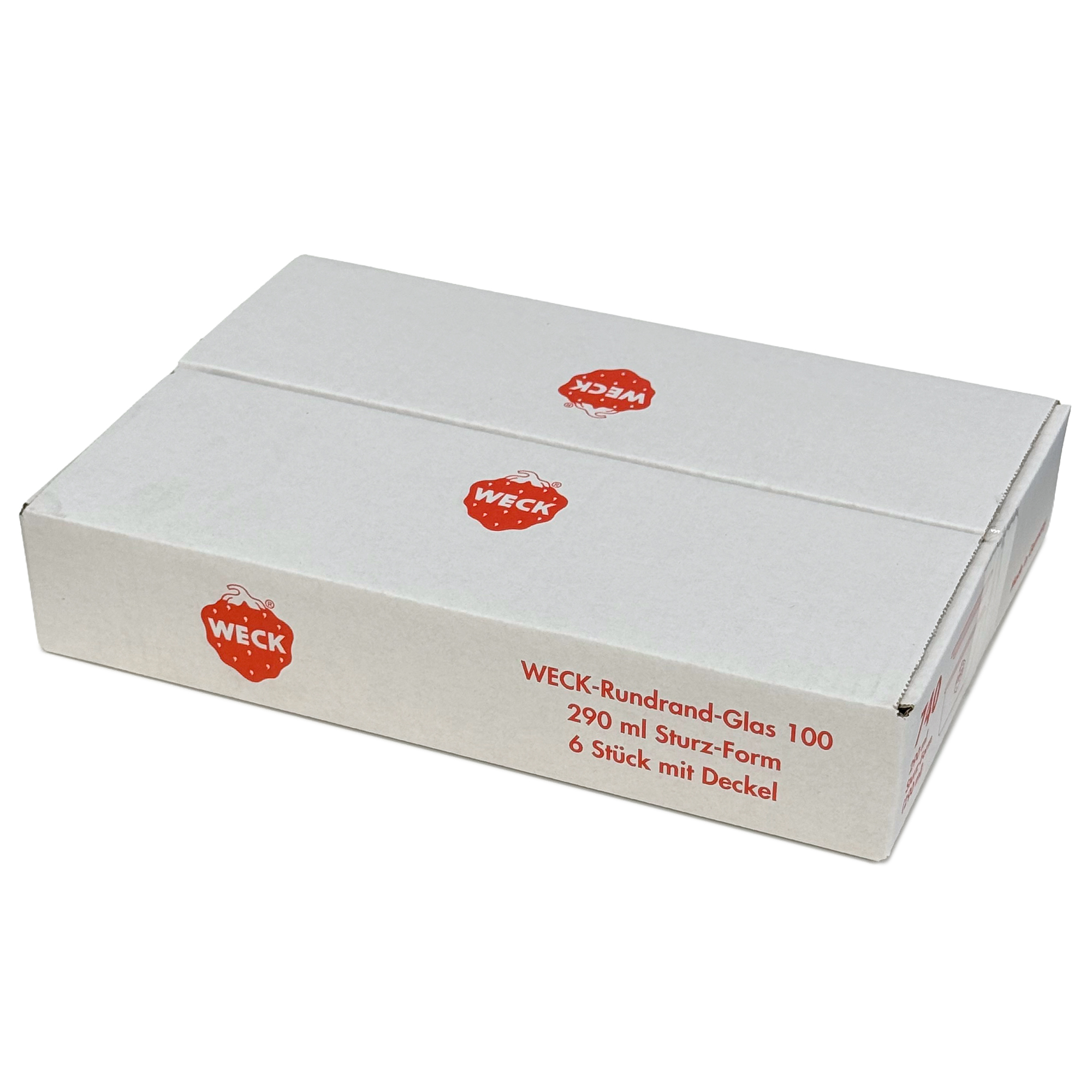 6x 290 ml niski słoik WECK typu Sturz z szklanym wieczkiem RR 100