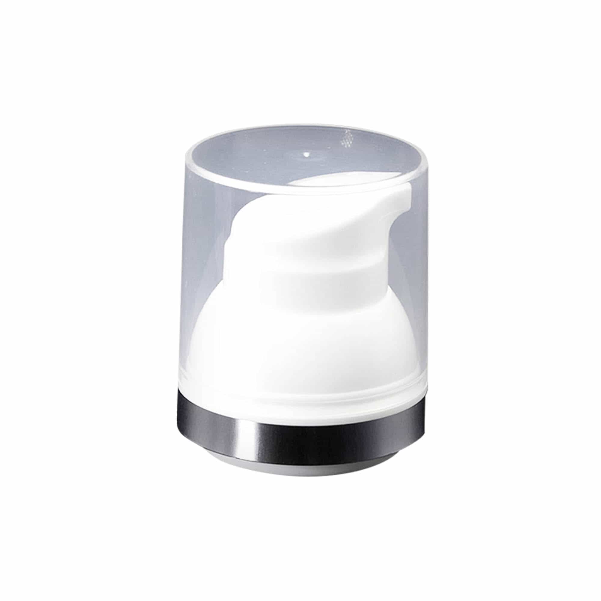 Dozownik airless z pompką 'Mezzo', tworzywo sztuczne PP, kolor biały Dozownik airless z pompką 'Mezzo', tworzywo sztuczne PP, kolor biały