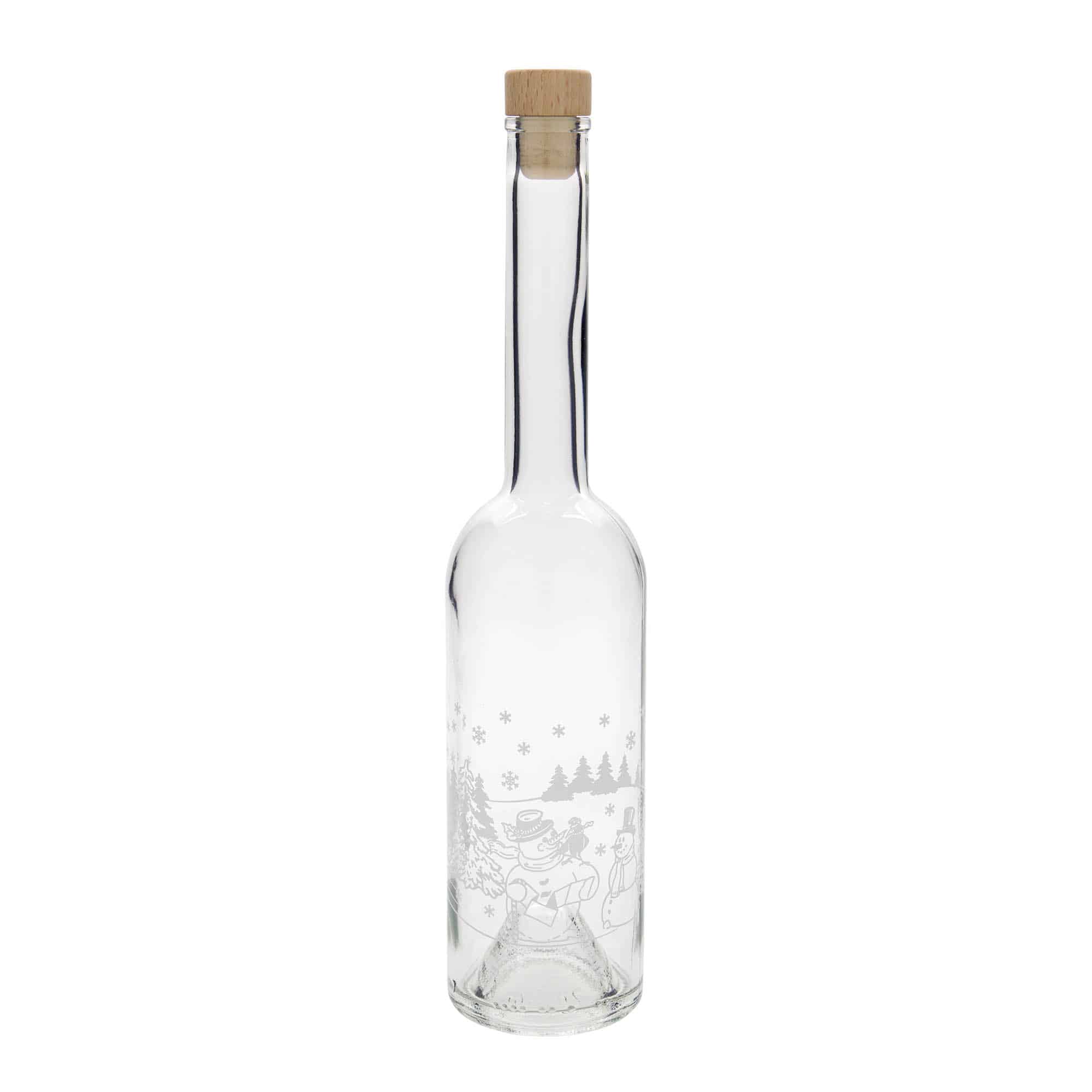500 ml butelka szklana 'Opera', wzór: butelka bałwan, zamknięcie: korek