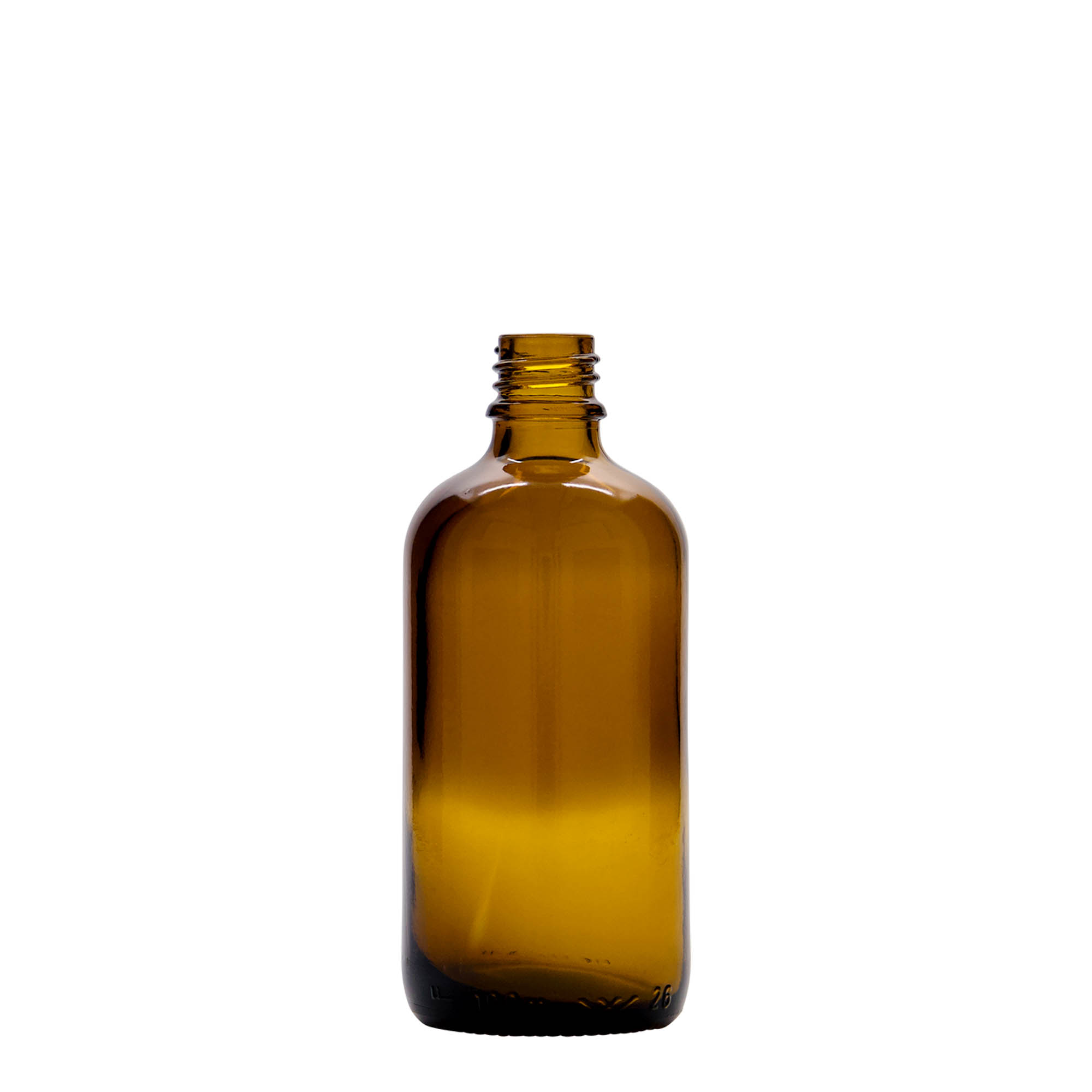 100 ml butelka z pipetą, medyczna, szkło, brązowo-czerwona, wylot: DIN 18