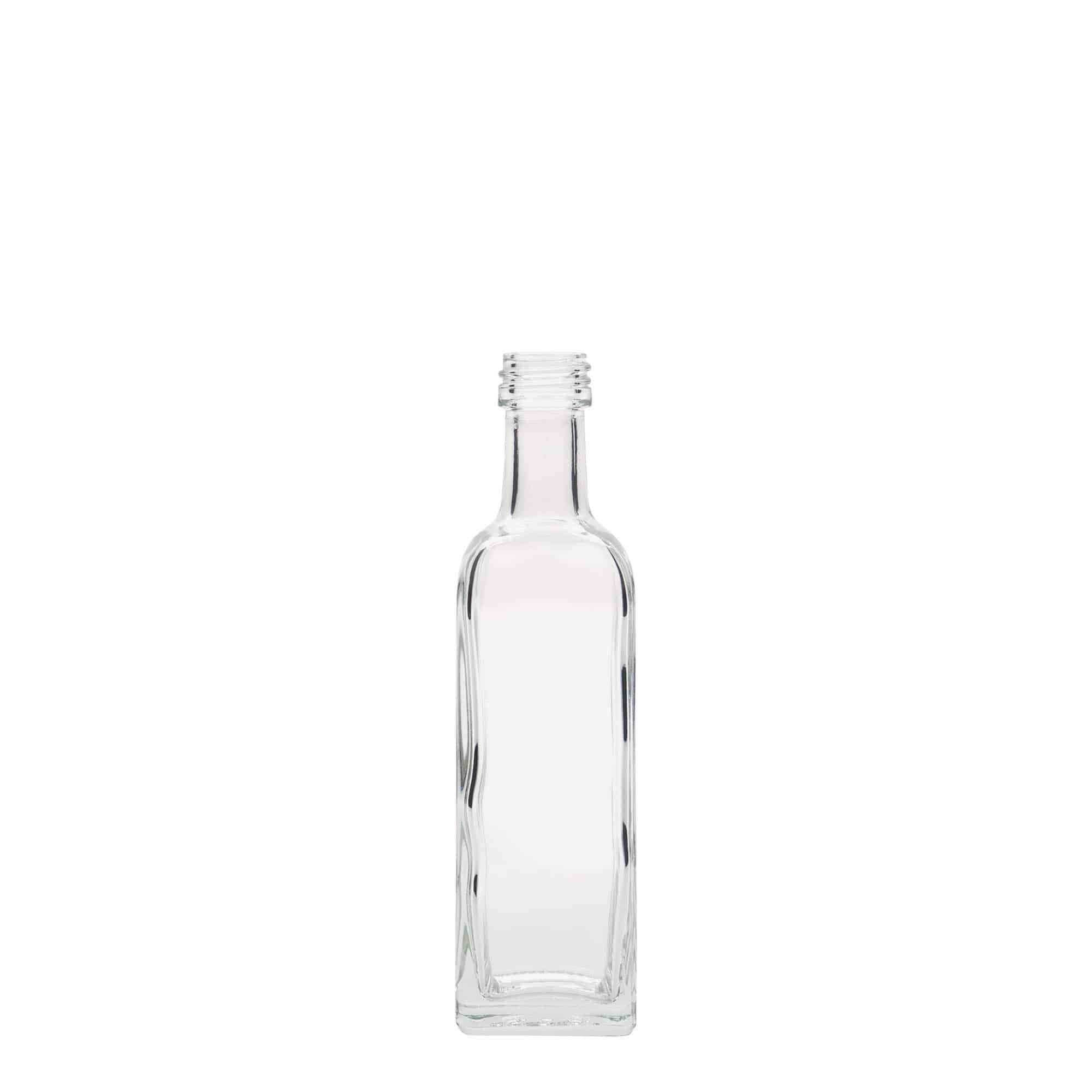 60 ml butelka szklana „Marasca”, kwadratowa, gwint: PP 18
