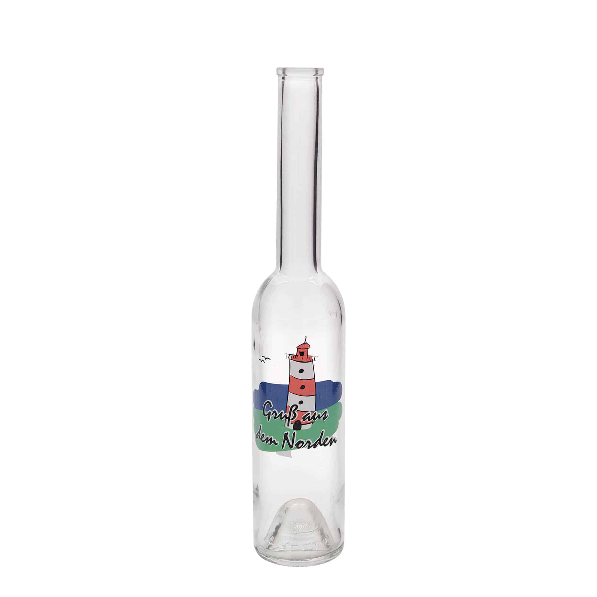 350 ml butelka szklana „Opera”, motyw: Północ, korek wylewu