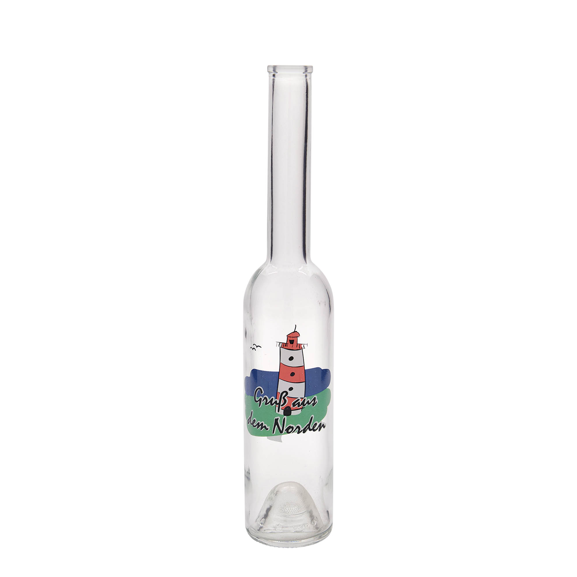 350 ml butelka szklana „Opera”, motyw: Północ, korek wylewu