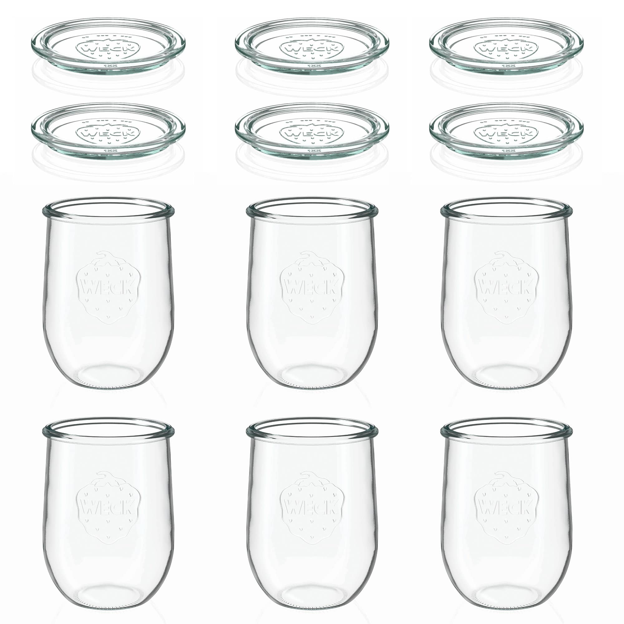 6x 1050 ml WECK-Tulipanowe słoik z szklanym wieczkiem RR 100