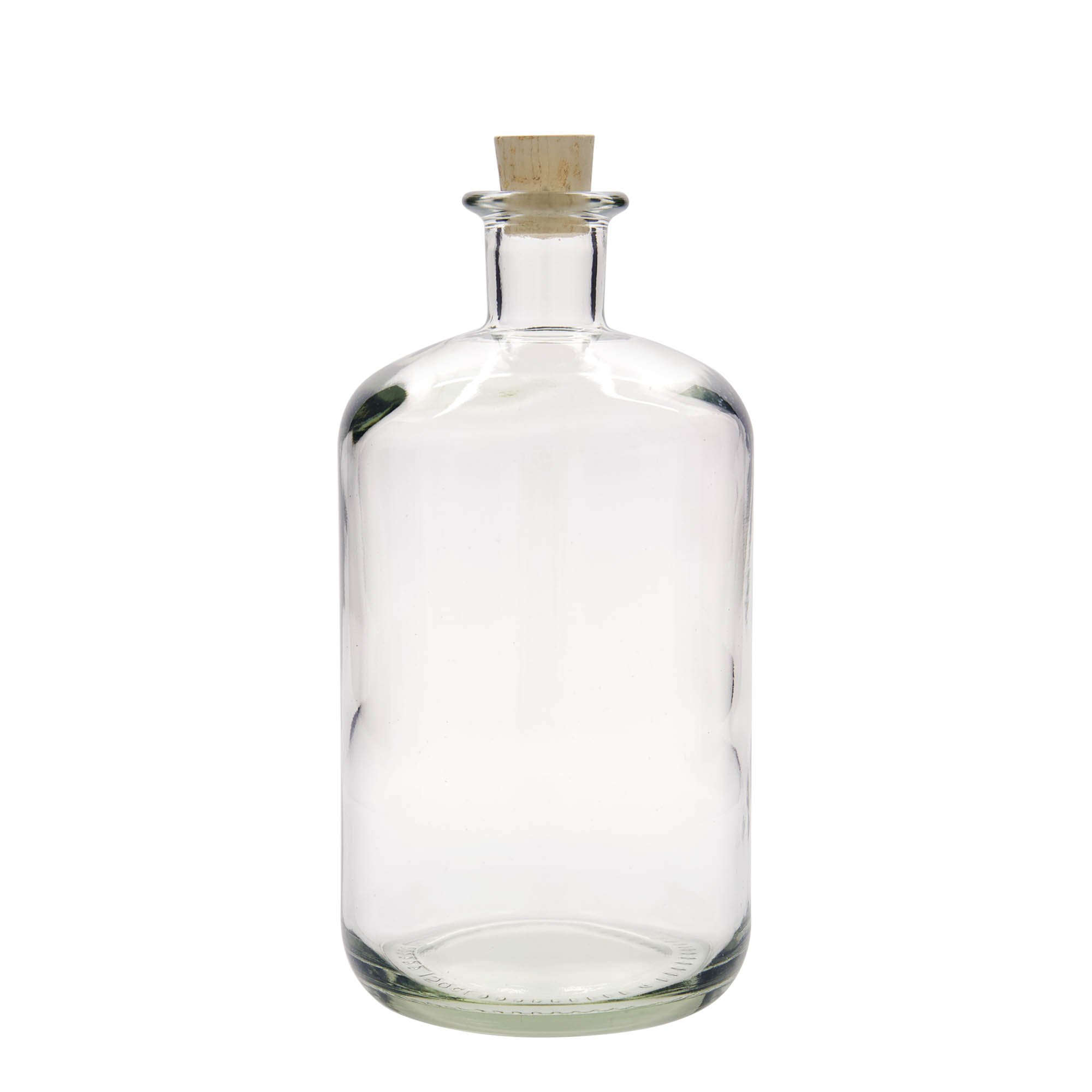 1.500 ml butelka szklana aptekarska, szyjka: korek