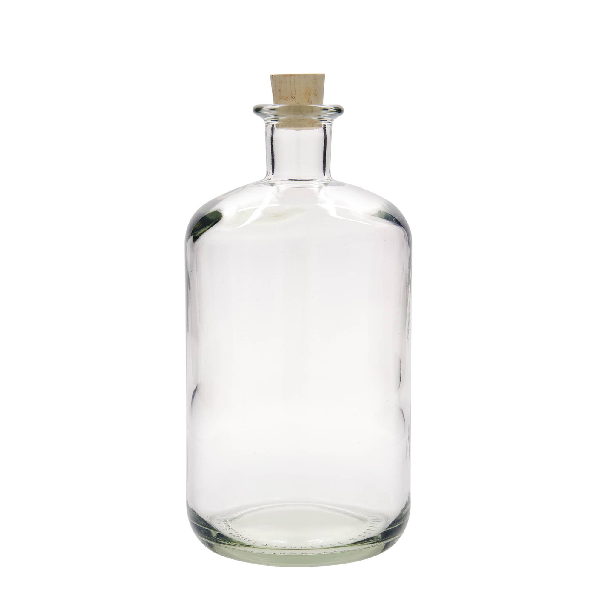 1.500 ml butelka szklana aptekarska, szyjka: korek