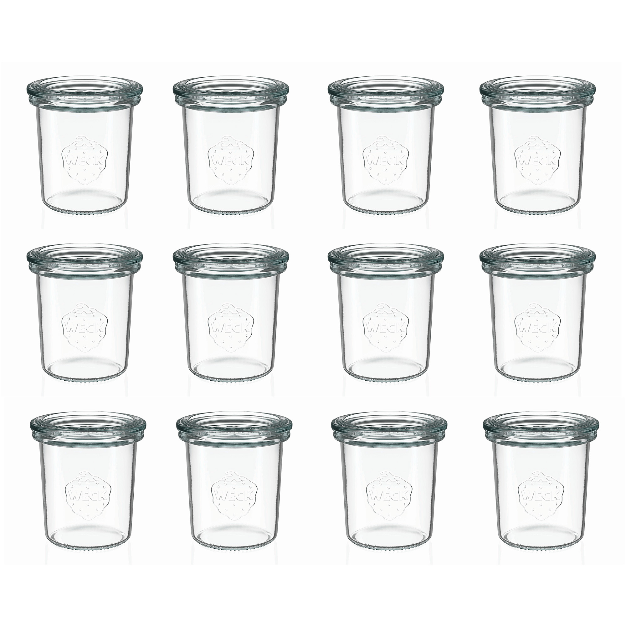 12x 160 ml słoik WECK typu Sturz z szklanym wieczkiem RR 60