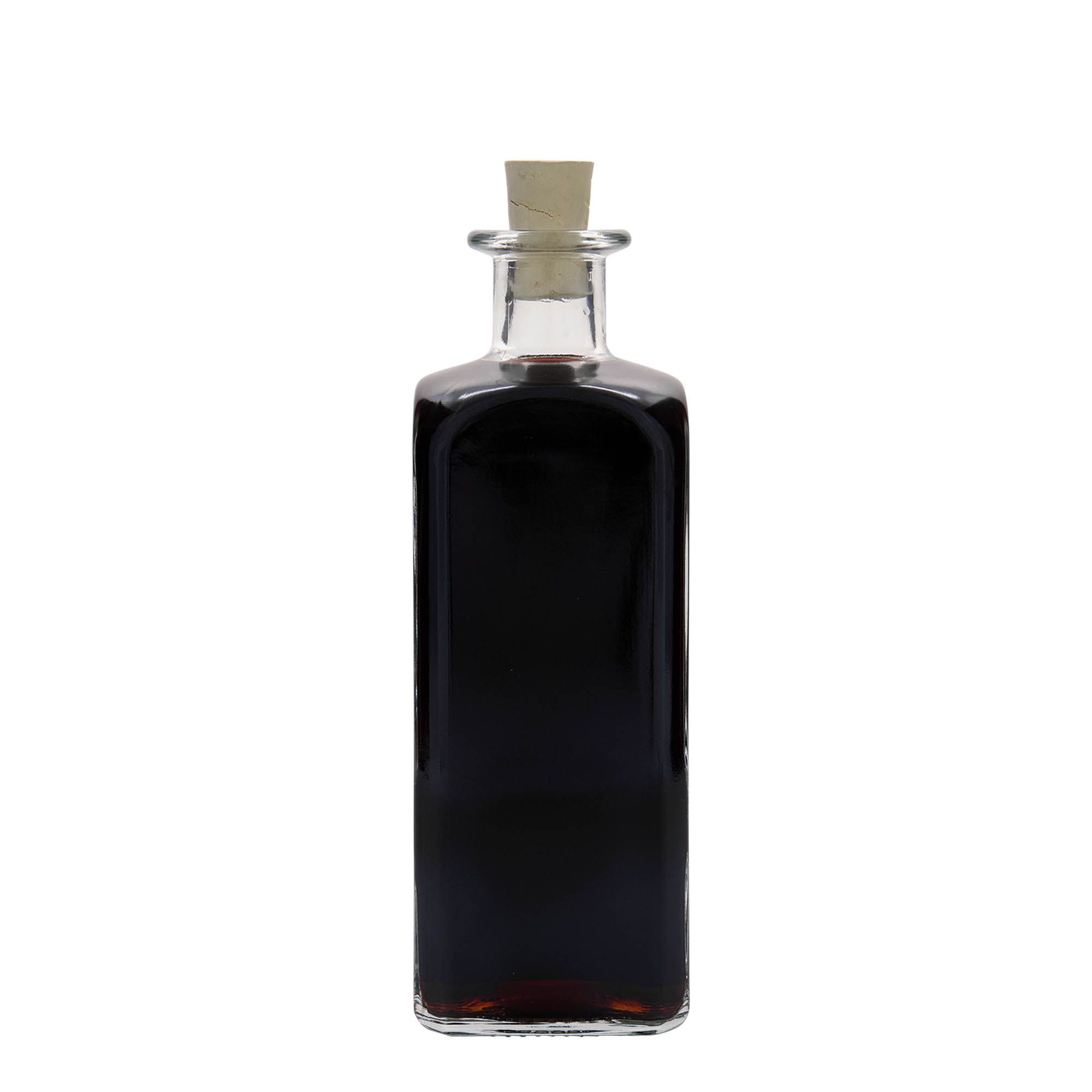 500 ml butelka szklana Apotheker Carré, kwadratowa, wylot: korek 500 ml butelka szklana Apotheker Carré, kwadratowa, wylot: korek