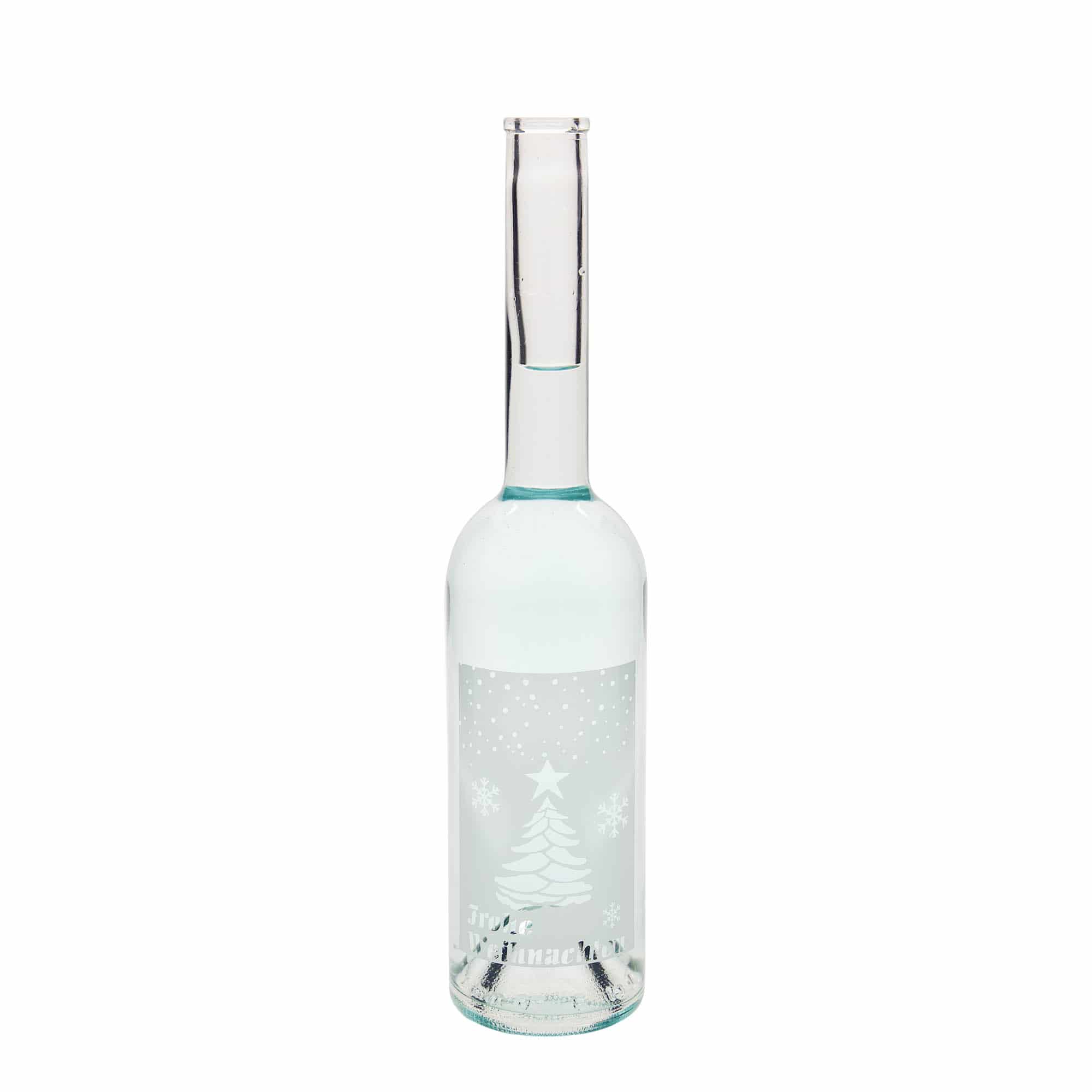 500 ml butelka szklana 'Opera', motyw: Białe Święta, szyjka: korek 500 ml butelka szklana 'Opera', motyw: Białe Święta, szyjka: korek