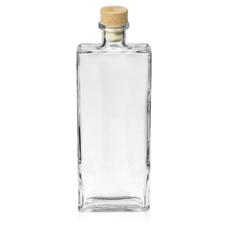 350 ml butelka szklana 'Gianna', prostokątna, zamknięcie: korek