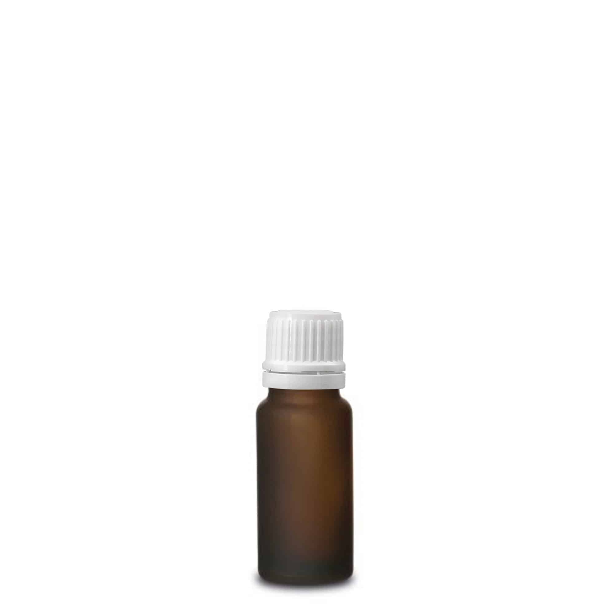 10ml butelka medyczna, szkło, brąz matowy, szyjka: DIN 18